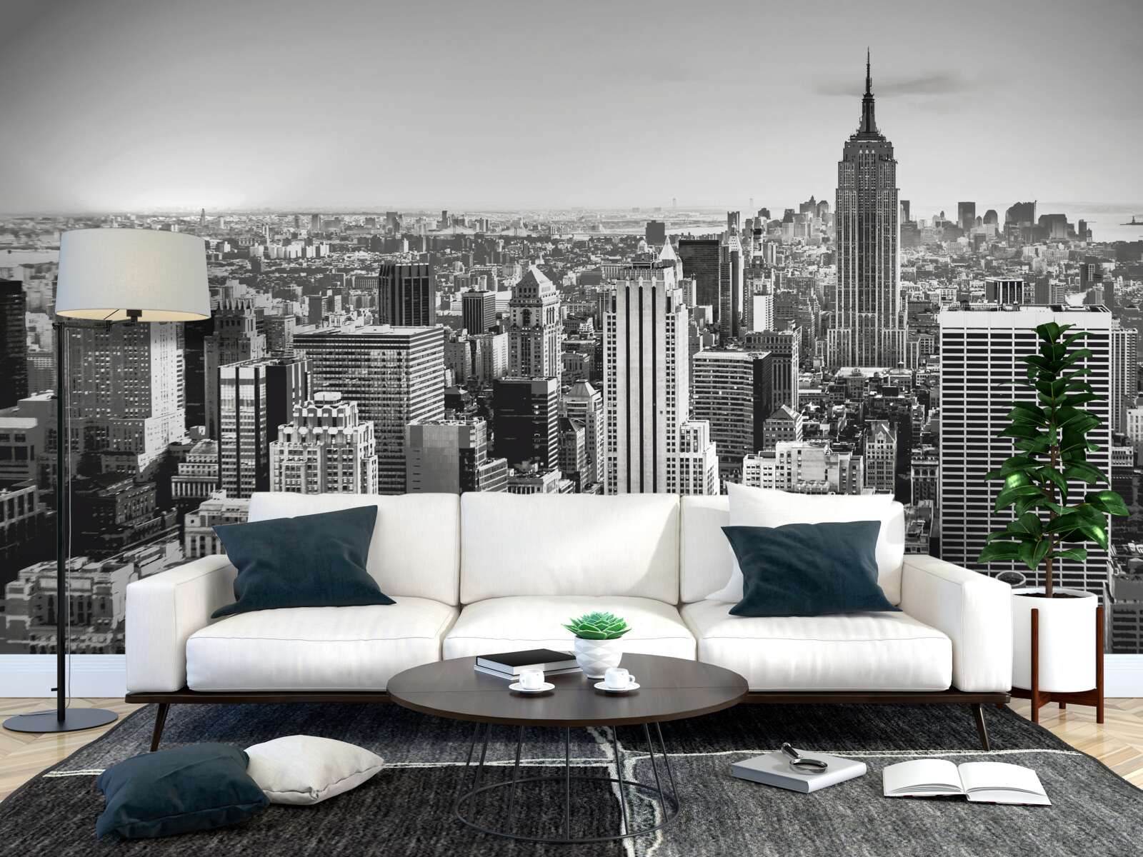 Fototapeten Vintage -Sicht auf Manhattan