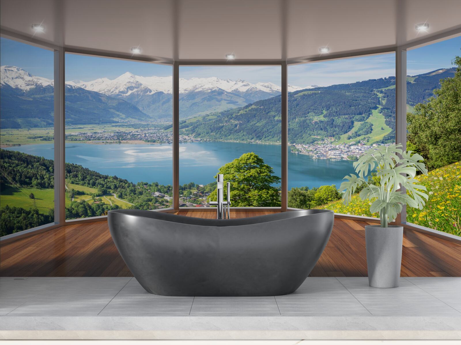 Fototapeten Außerhalb des Fensters, beeindruckende Panoramablicks
