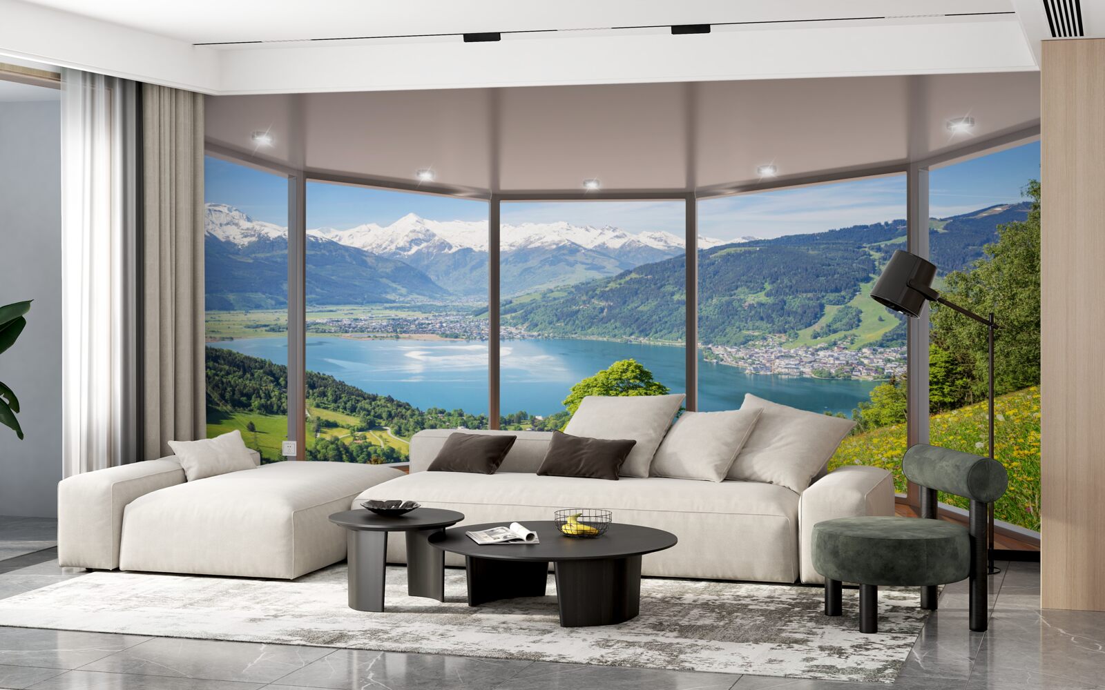 Fototapeten Außerhalb des Fensters, beeindruckende Panoramablicks