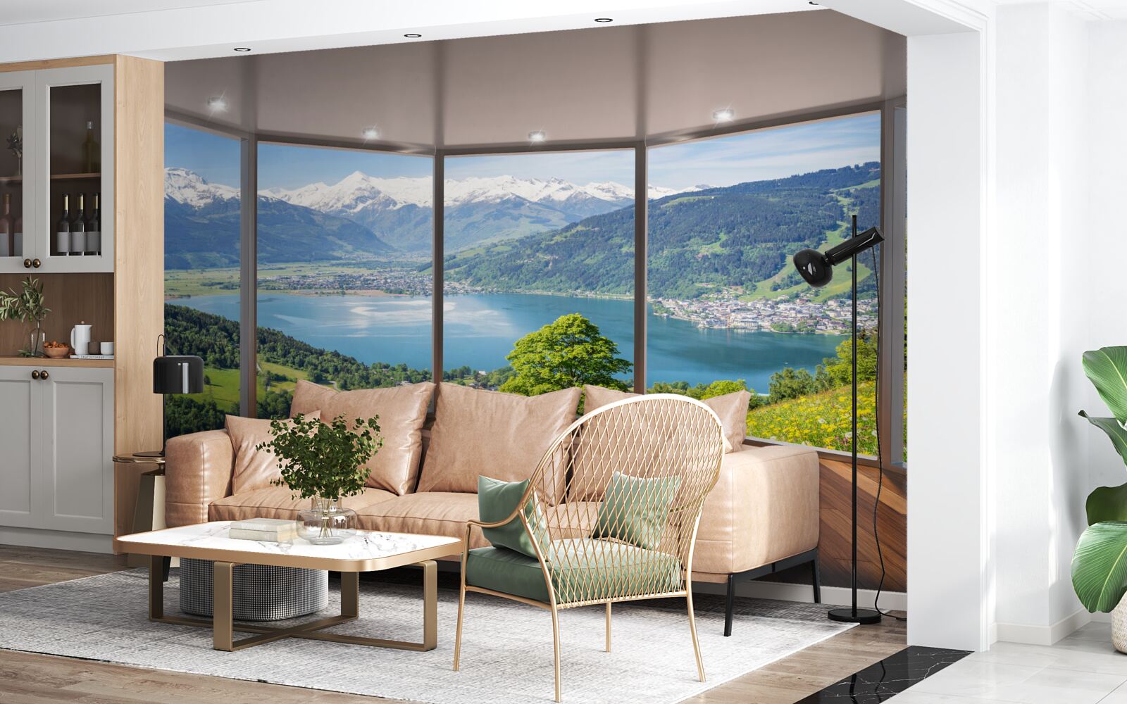Fototapeten Außerhalb des Fensters, beeindruckende Panoramablicks