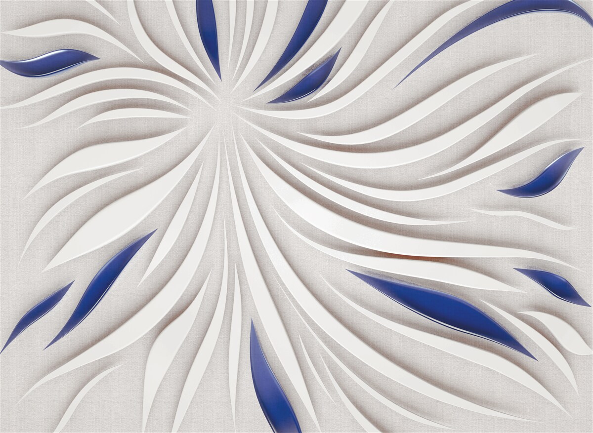 Fototapeten Abstrakte blaue und weiße Linien
