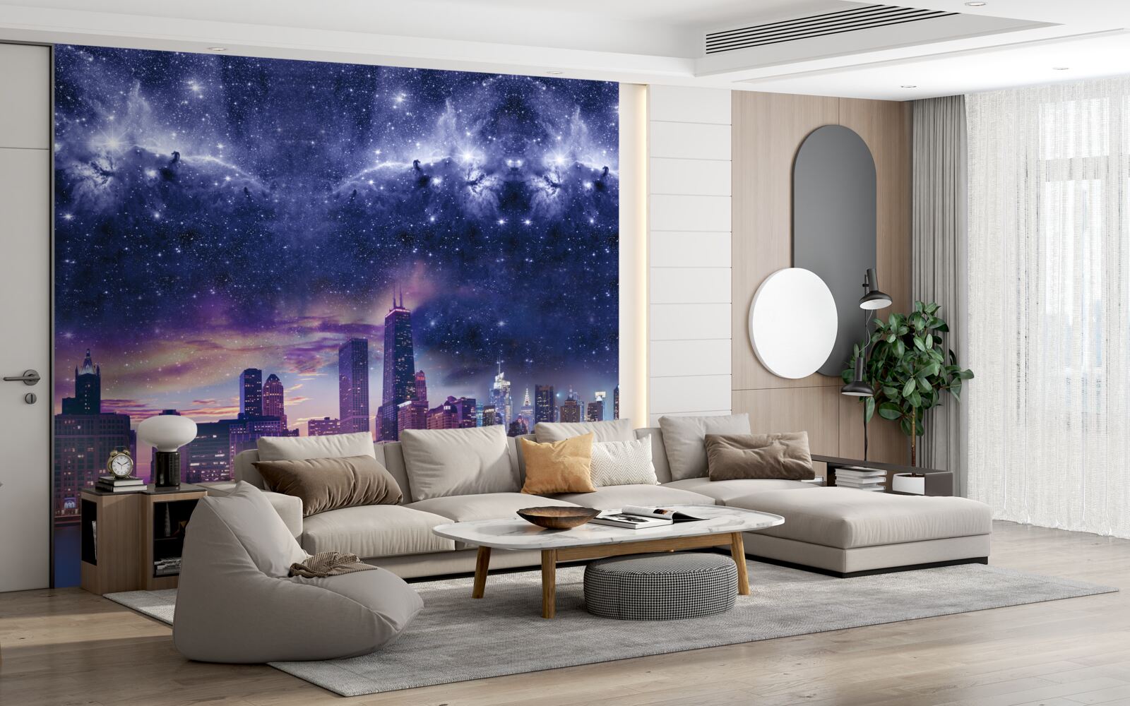 Fototapeten Magische Astral -Leinwand über der Metropole