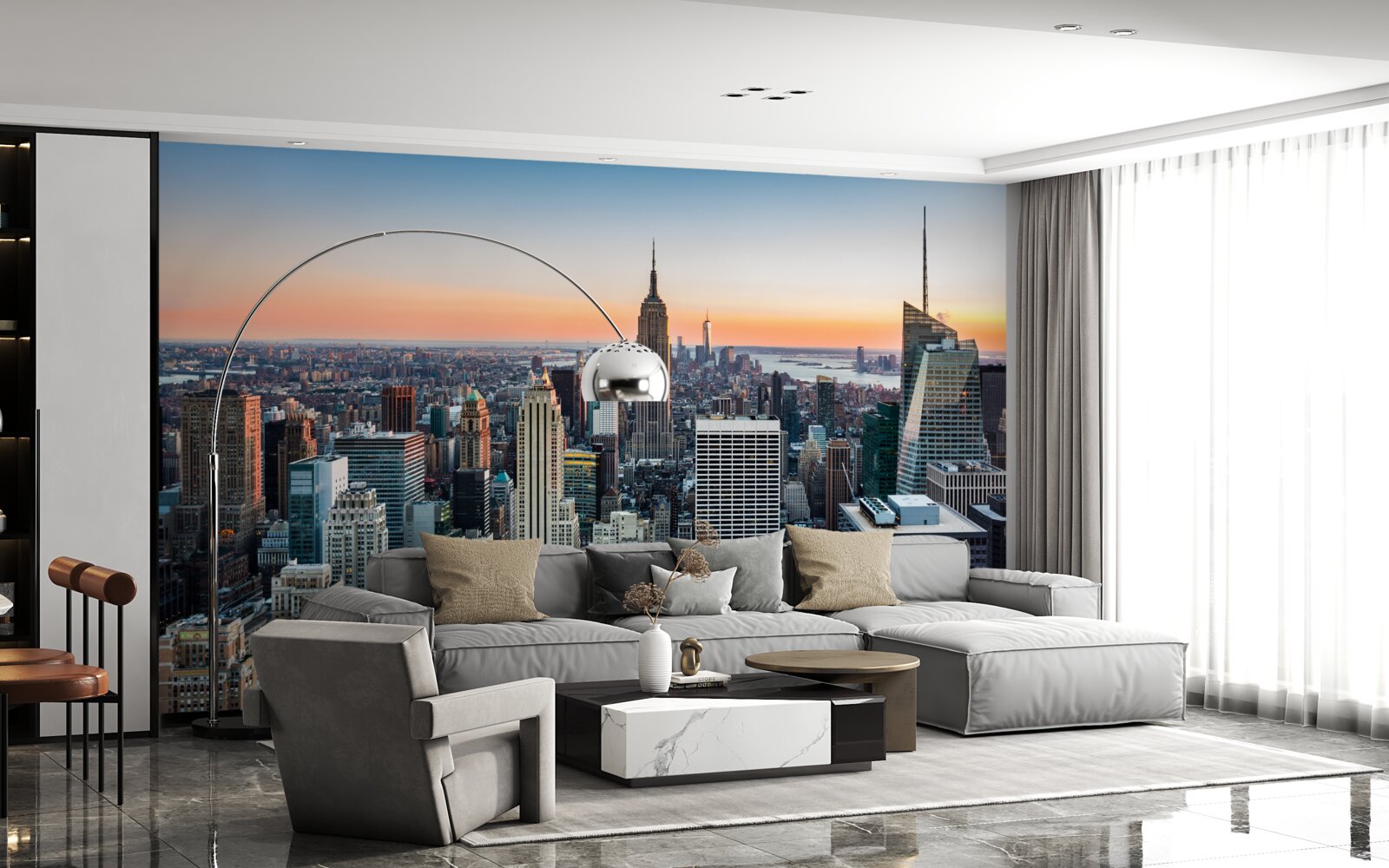 Fototapeten Dämmerung in den Tiefen des Big Apple