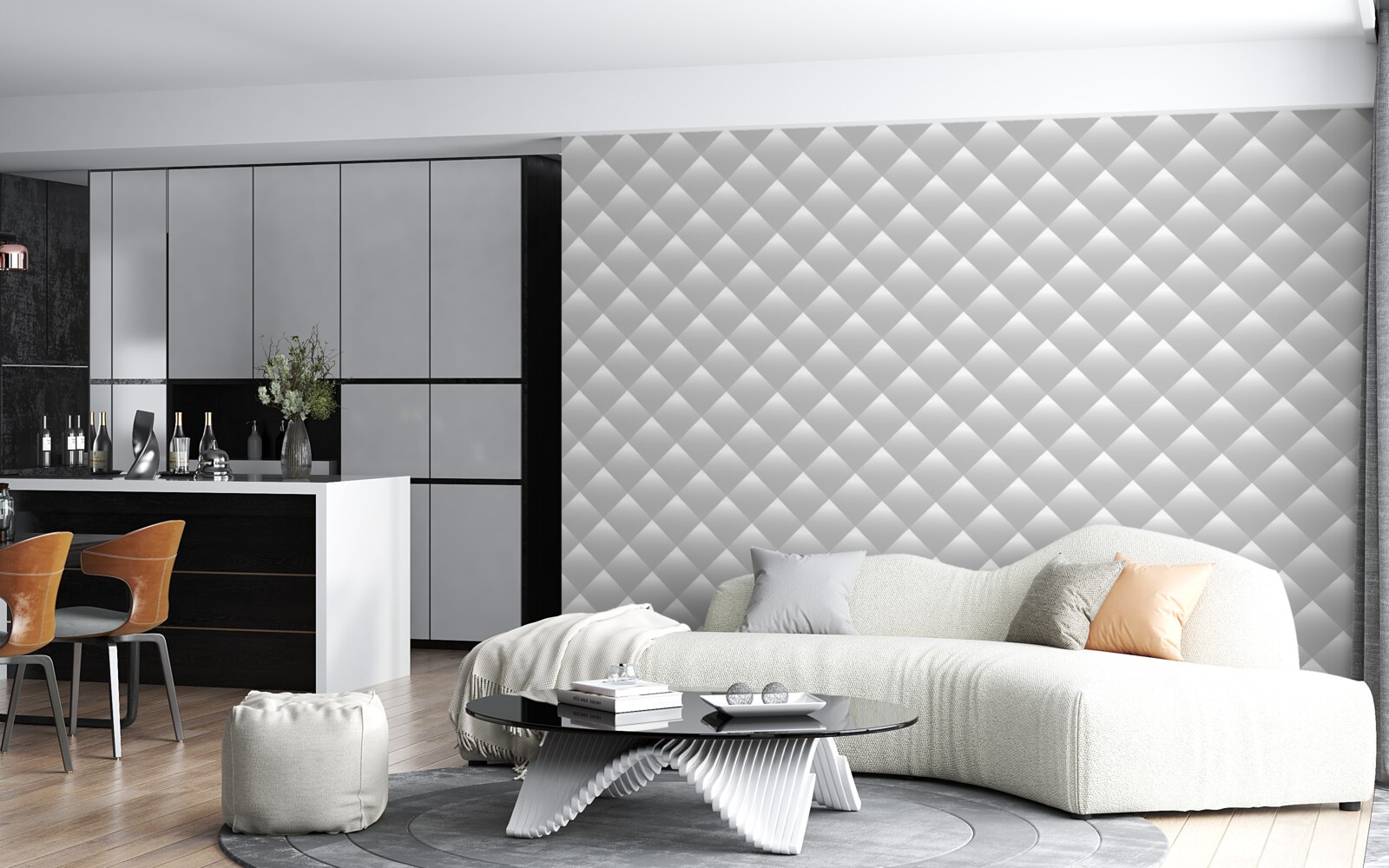 Fototapeten Silber Diamond Textur