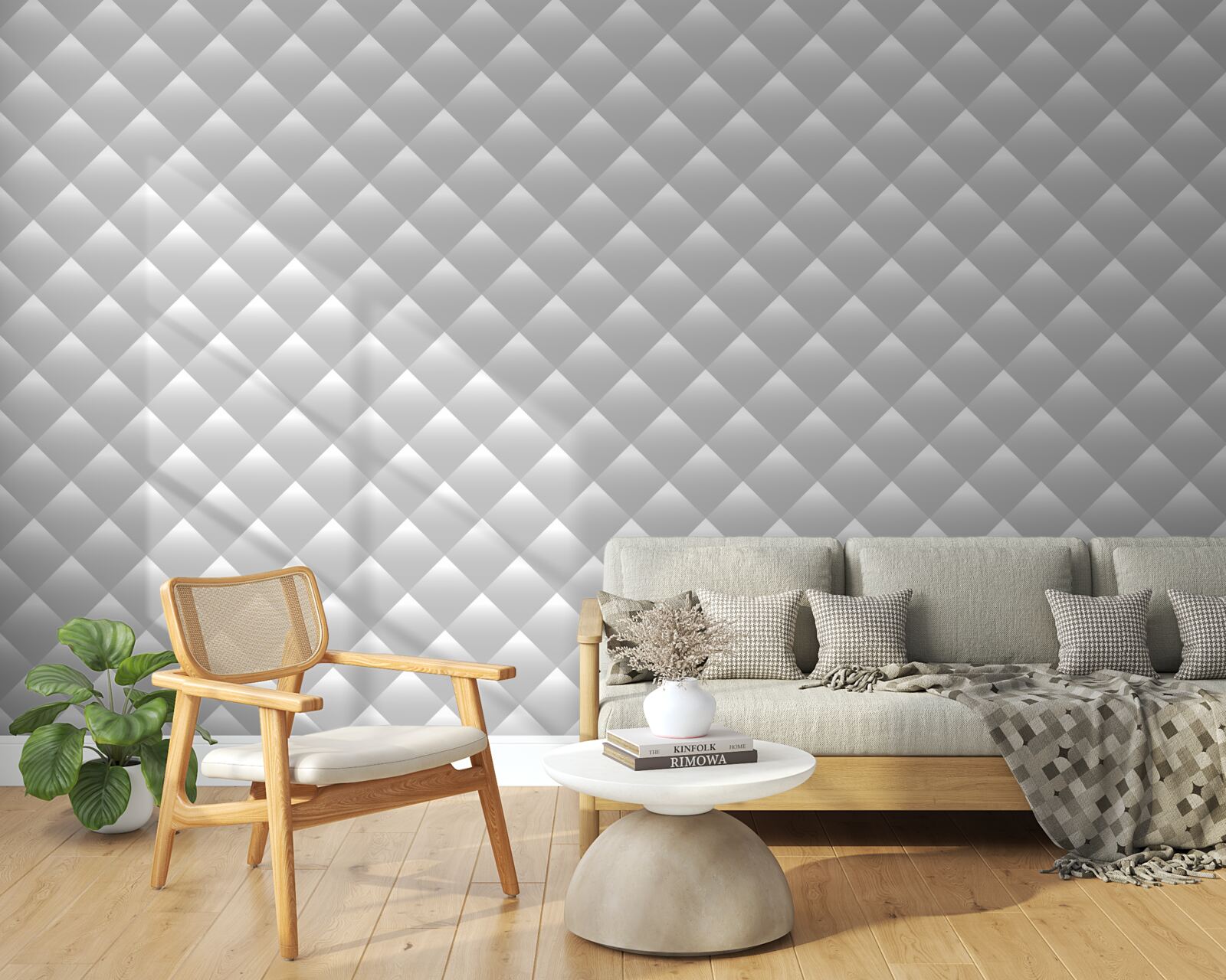Fototapeten Silber Diamond Textur