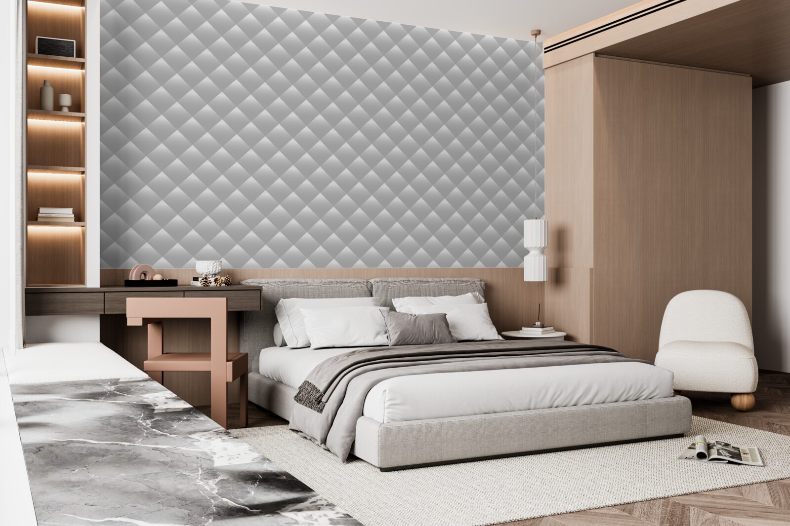 Fototapeten Silber Diamond Textur