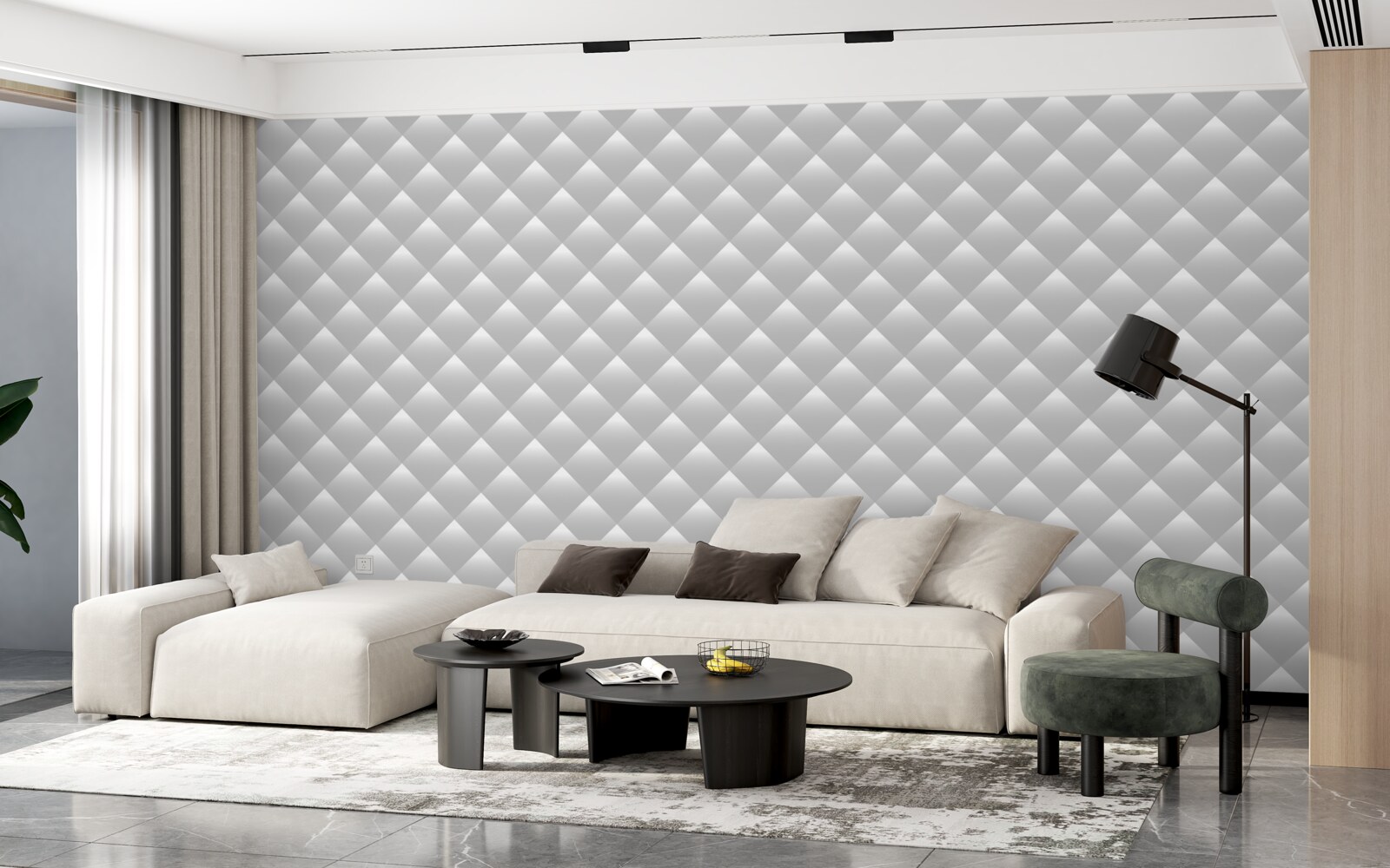 Fototapeten Silber Diamond Textur