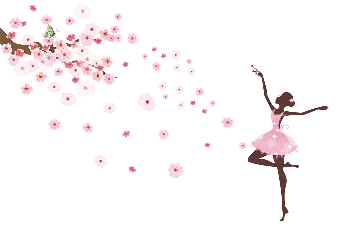 Fototapeten Ein Tänzer in einem rosa Outfit