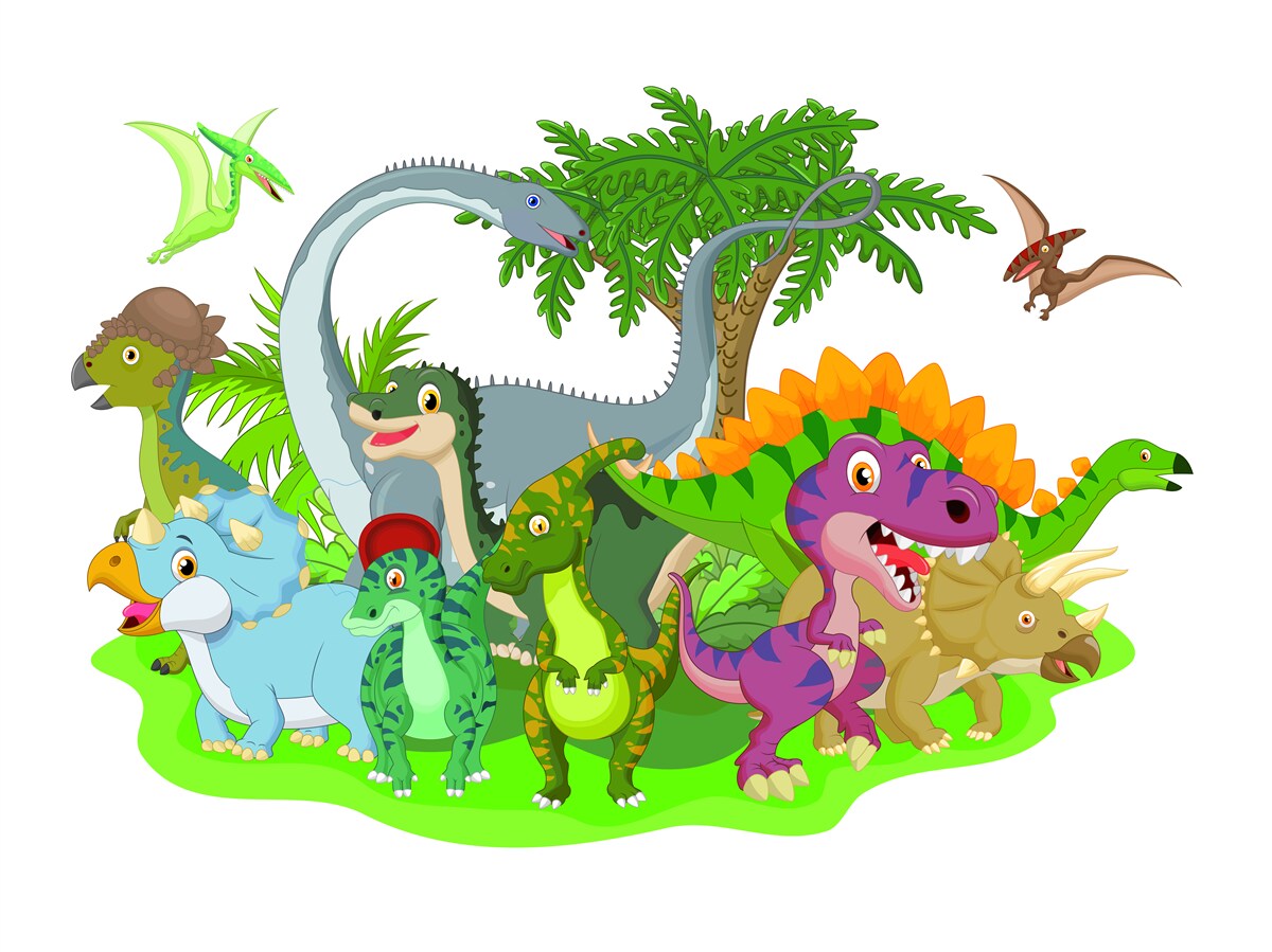 Fototapeten Cartoon -Dinosaurier
