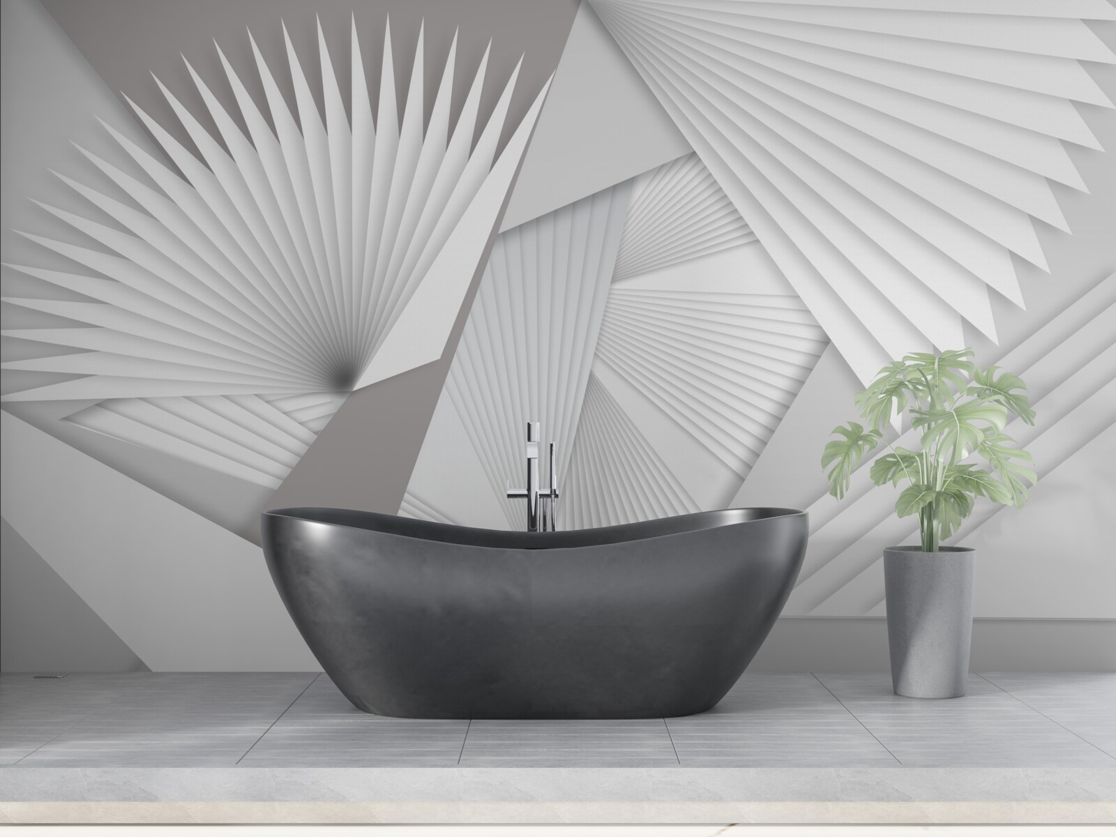 Fototapeten Perspektive Ansicht geometrischer Formen