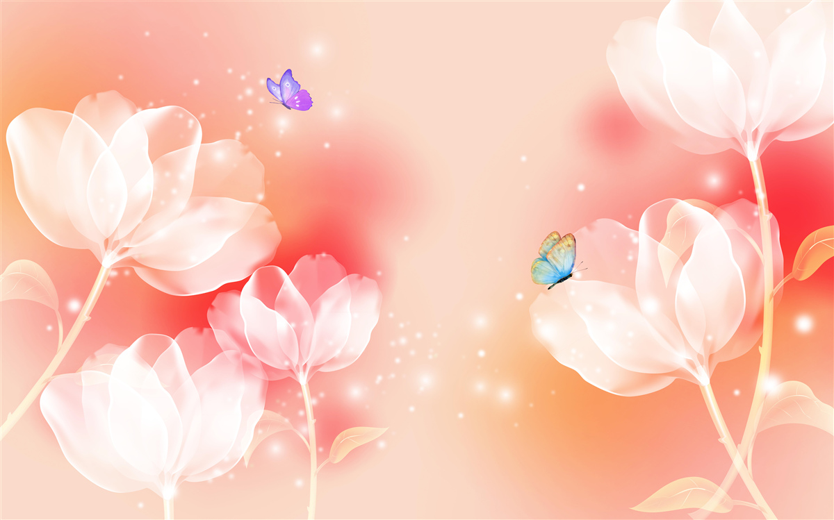 Fototapeten Tulpen mit Transparenz