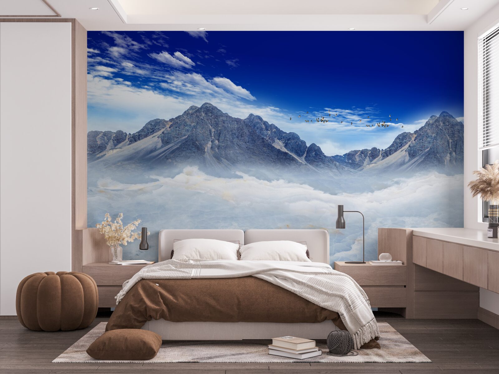 Fototapeten fesselnder Bergnebel Vorhang