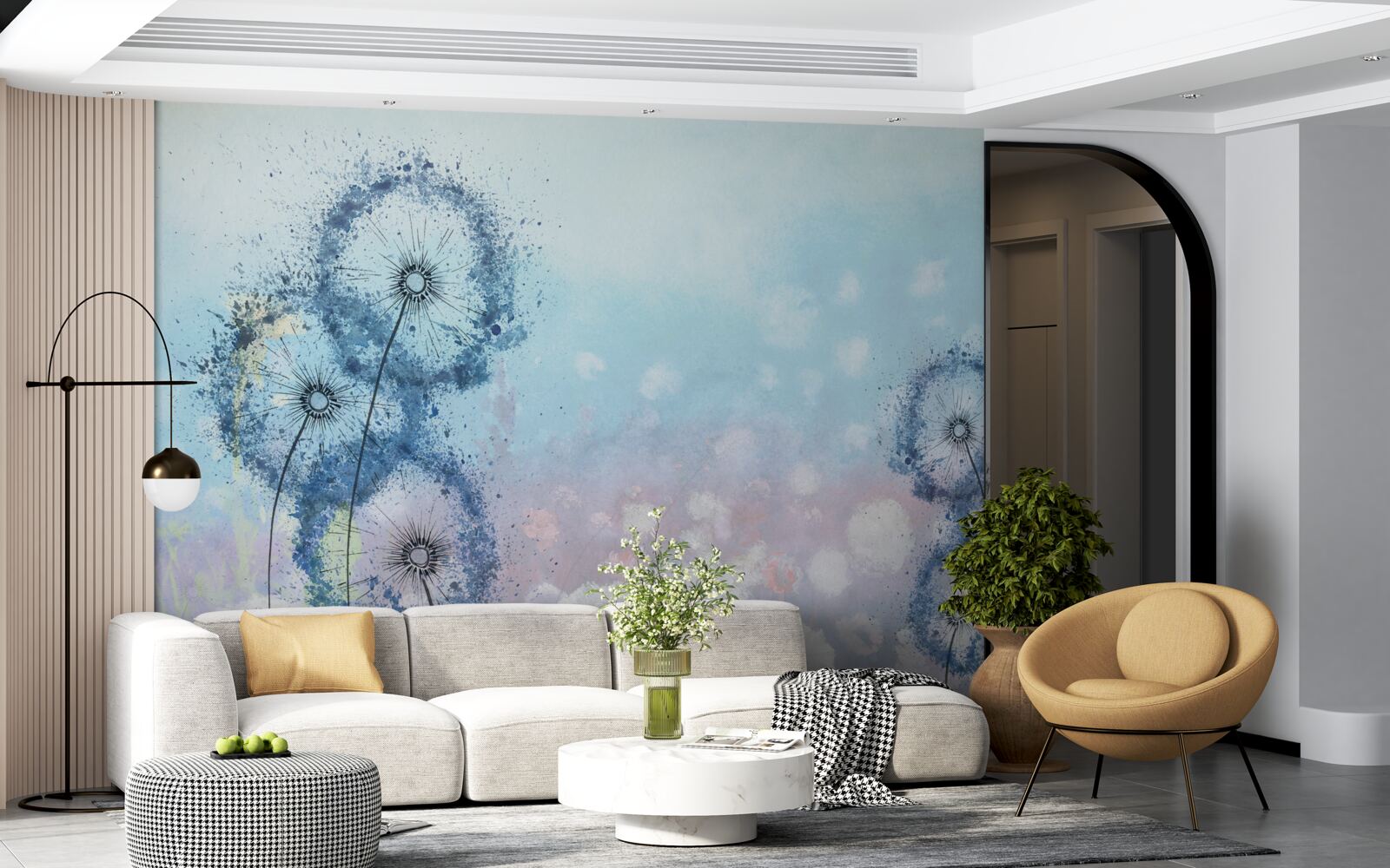 Fototapeten Ungewöhnliche blaue Blumen