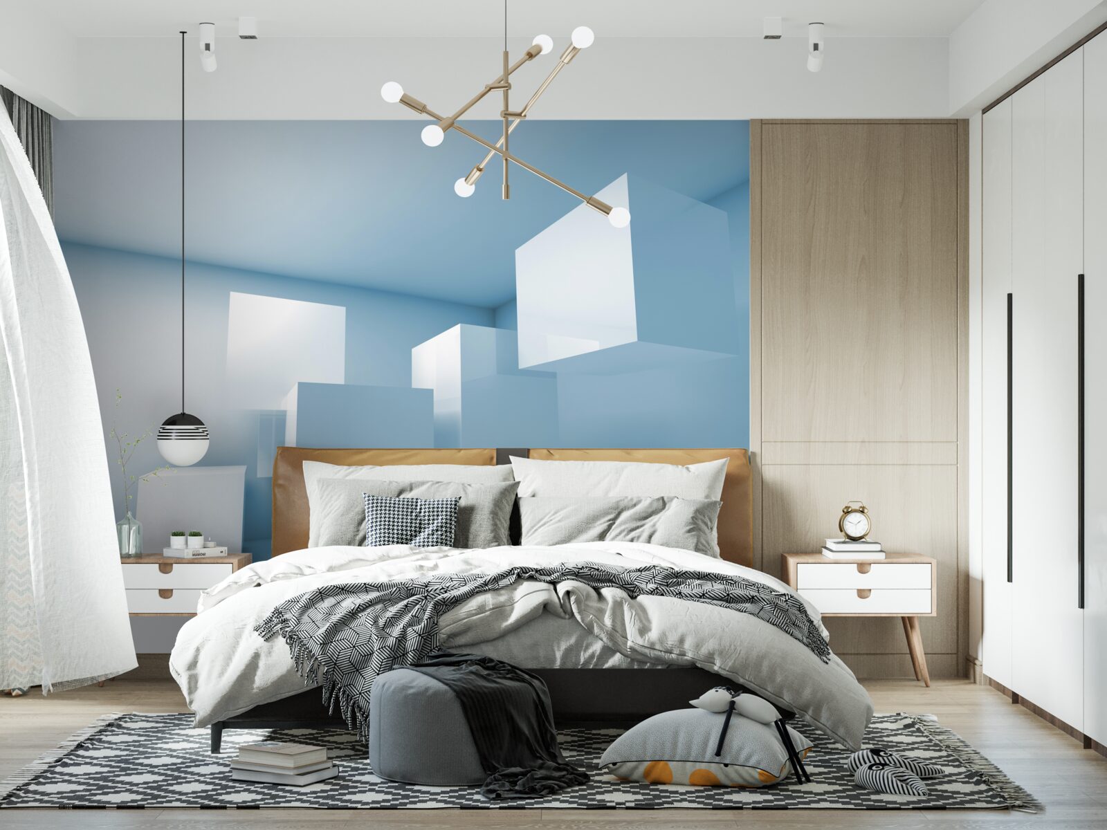 Fototapeten Abstrakte geometrische Struktur