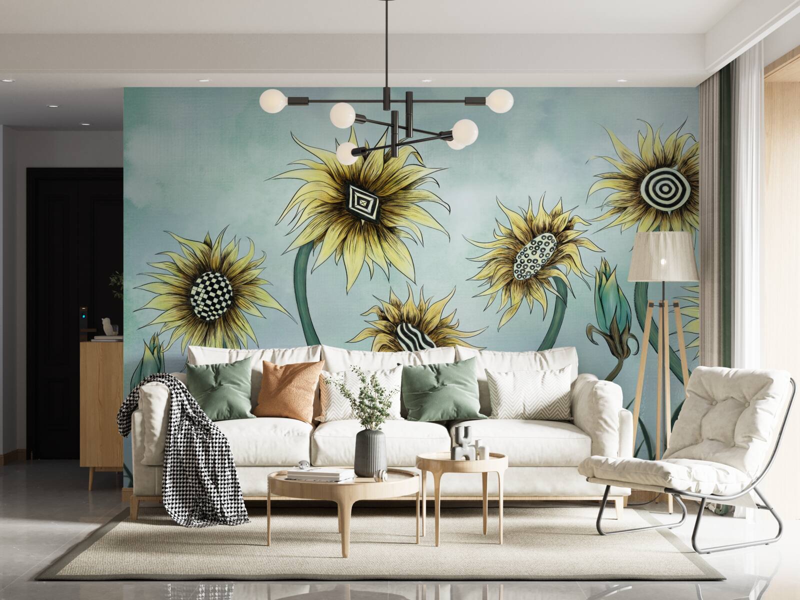 Fototapeten Erstaunliche goldene Knospen