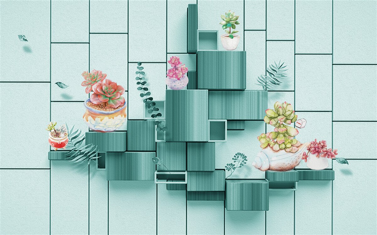 Fototapeten Blumen mit Blumen und Pflanzen