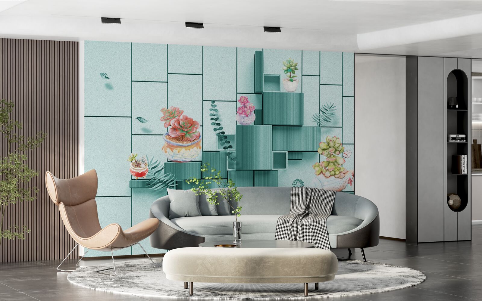 Fototapeten Blumen mit Blumen und Pflanzen