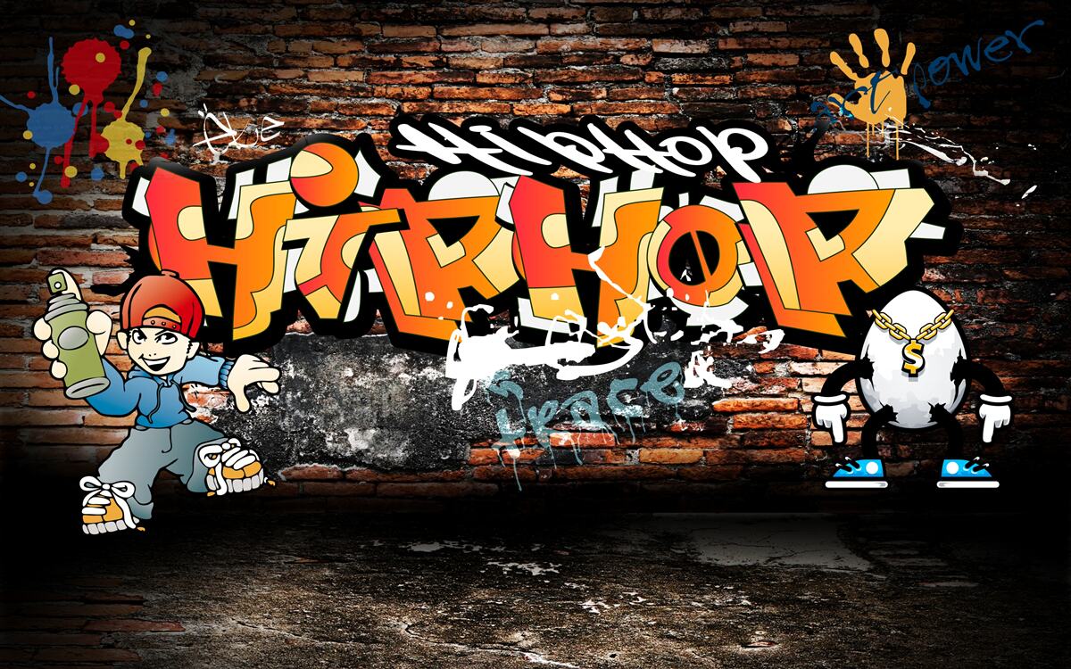 Fototapeten Hip -Hop Graffiti
