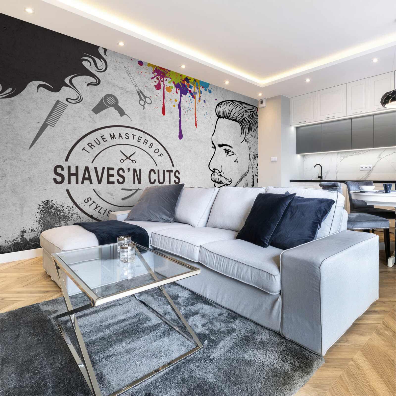 Fototapeten Werbung über die Fadership -Abteilung an der Wand