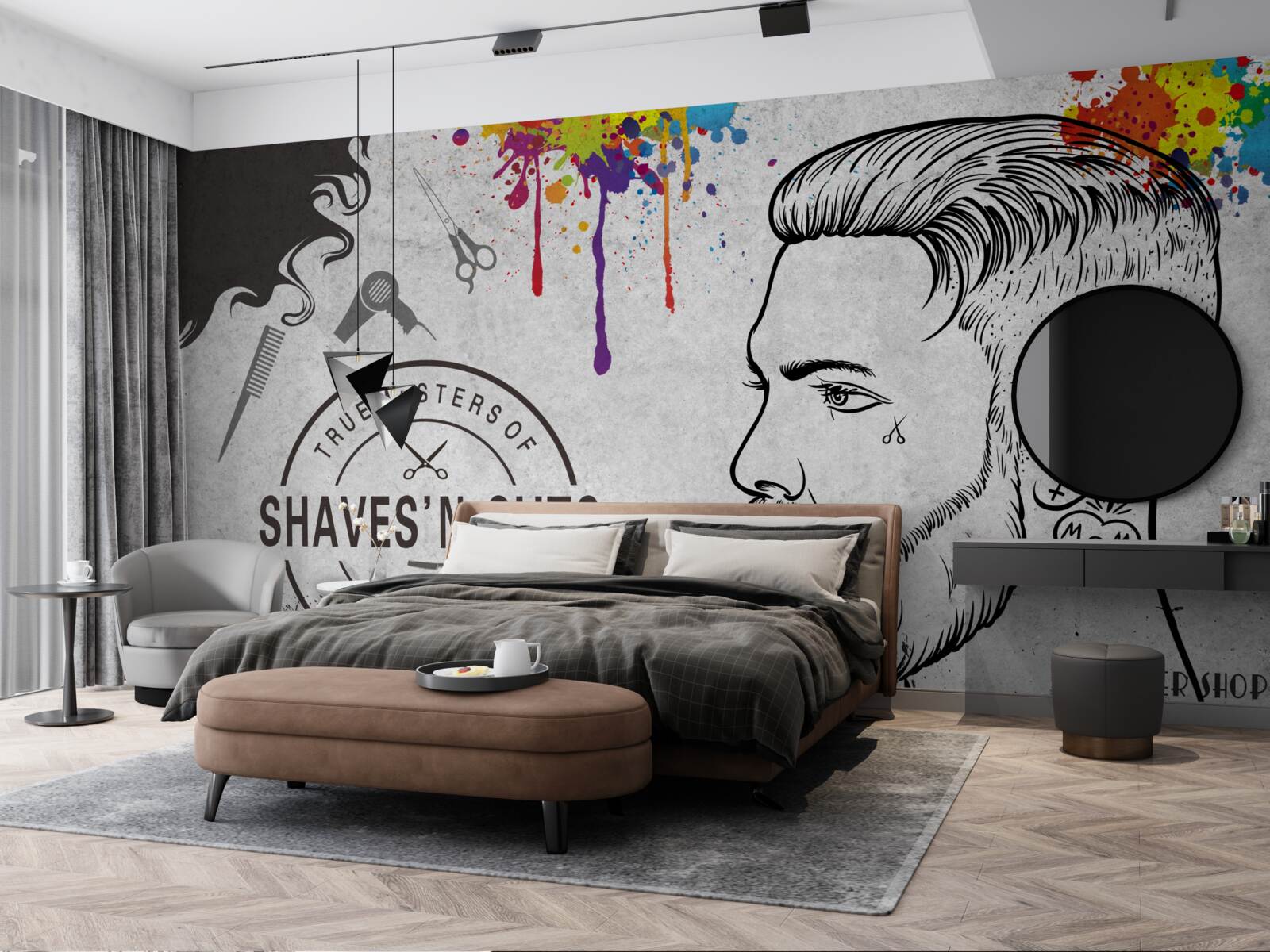 Fototapeten Werbung über die Fadership -Abteilung an der Wand