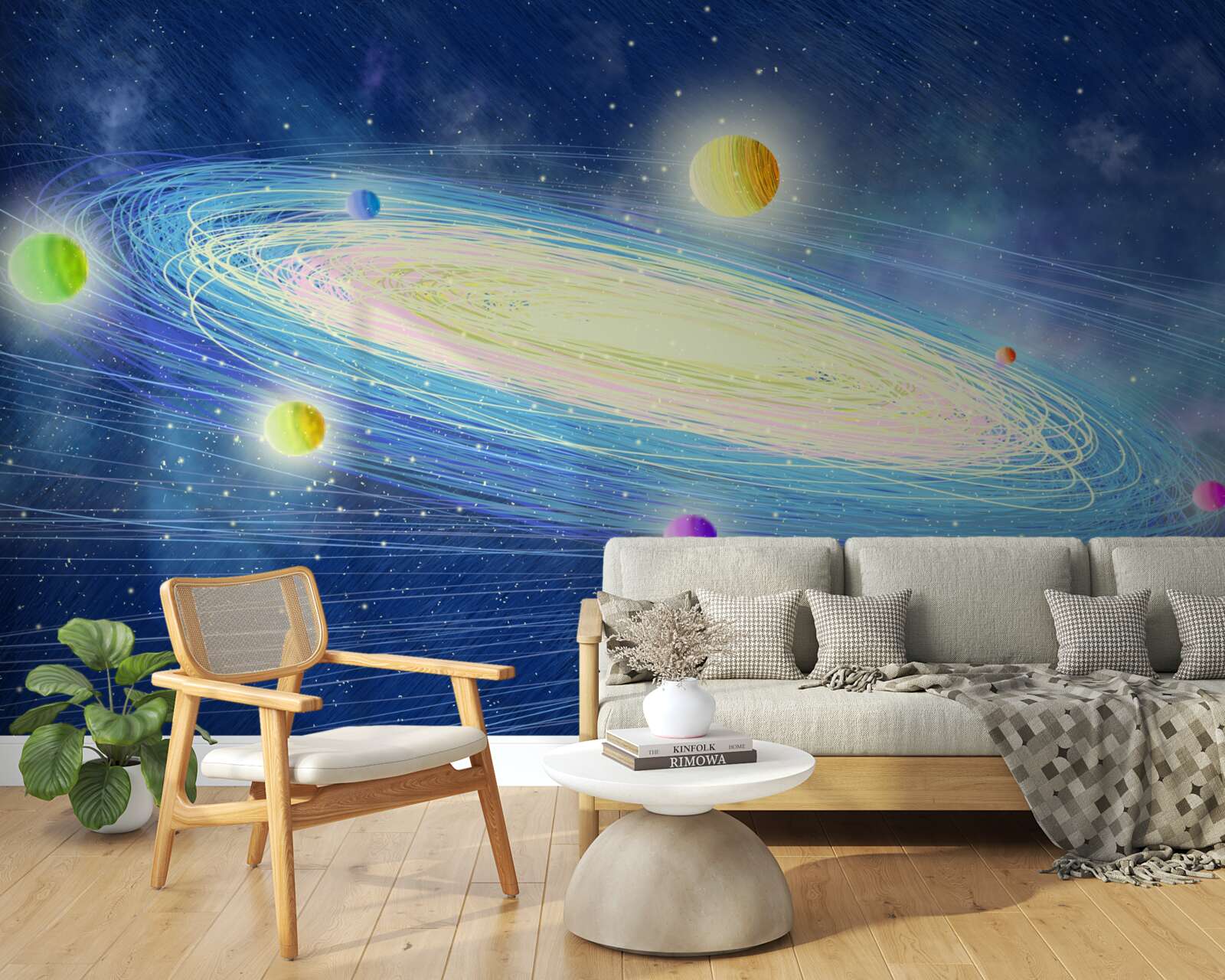 Fototapeten Planet Revolution um den Stern, den wir die Sonne nennen