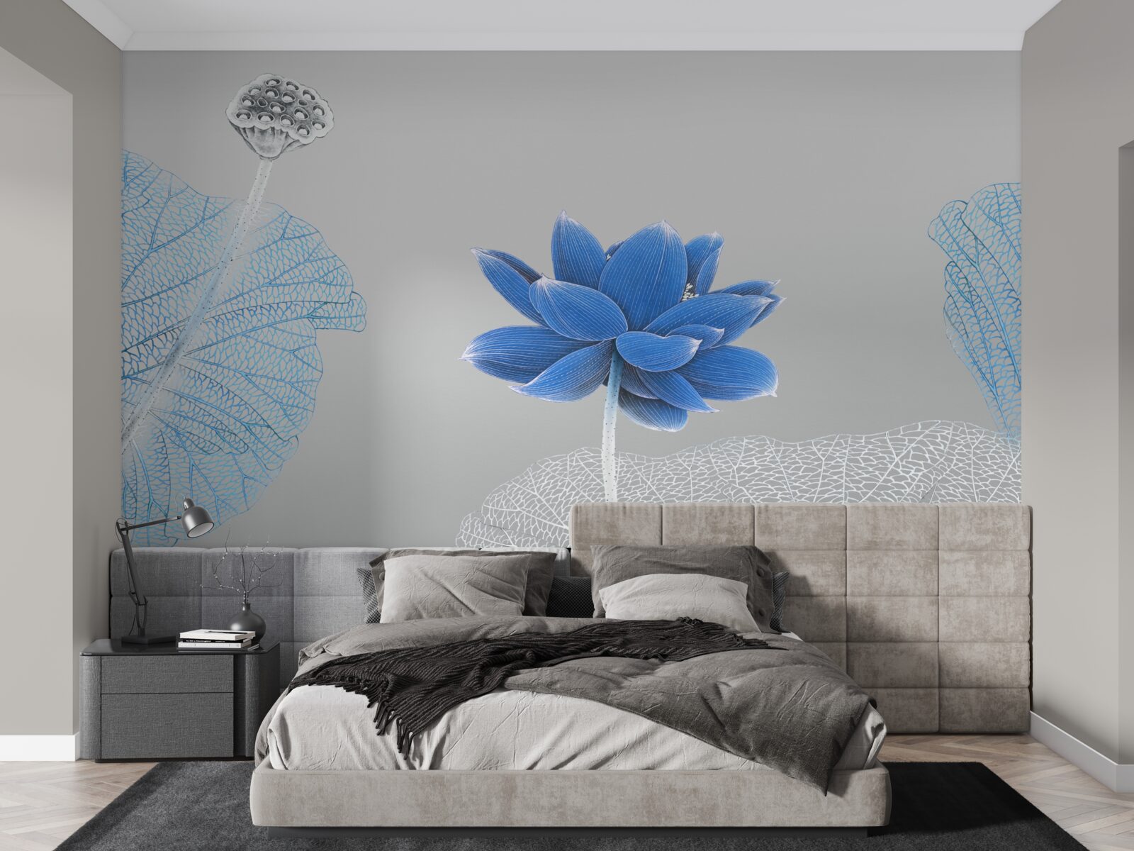 Fototapeten Blaue Glasblume