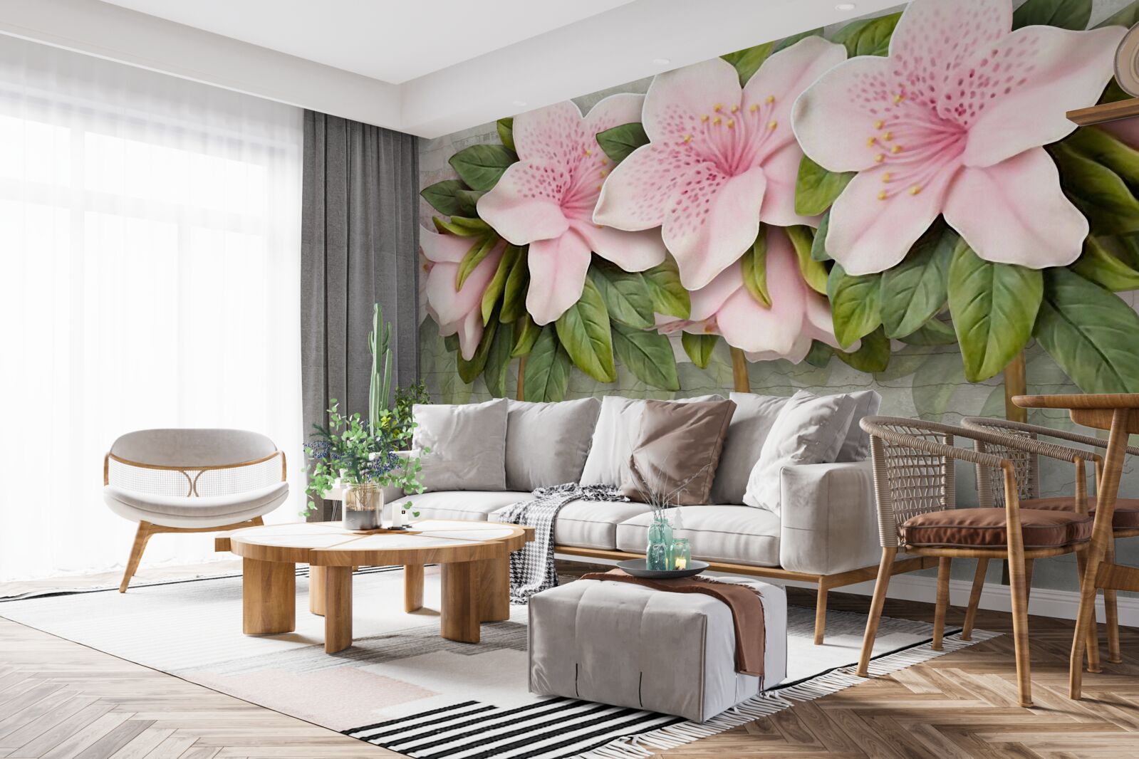 Fototapeten weiche rosa Lilien