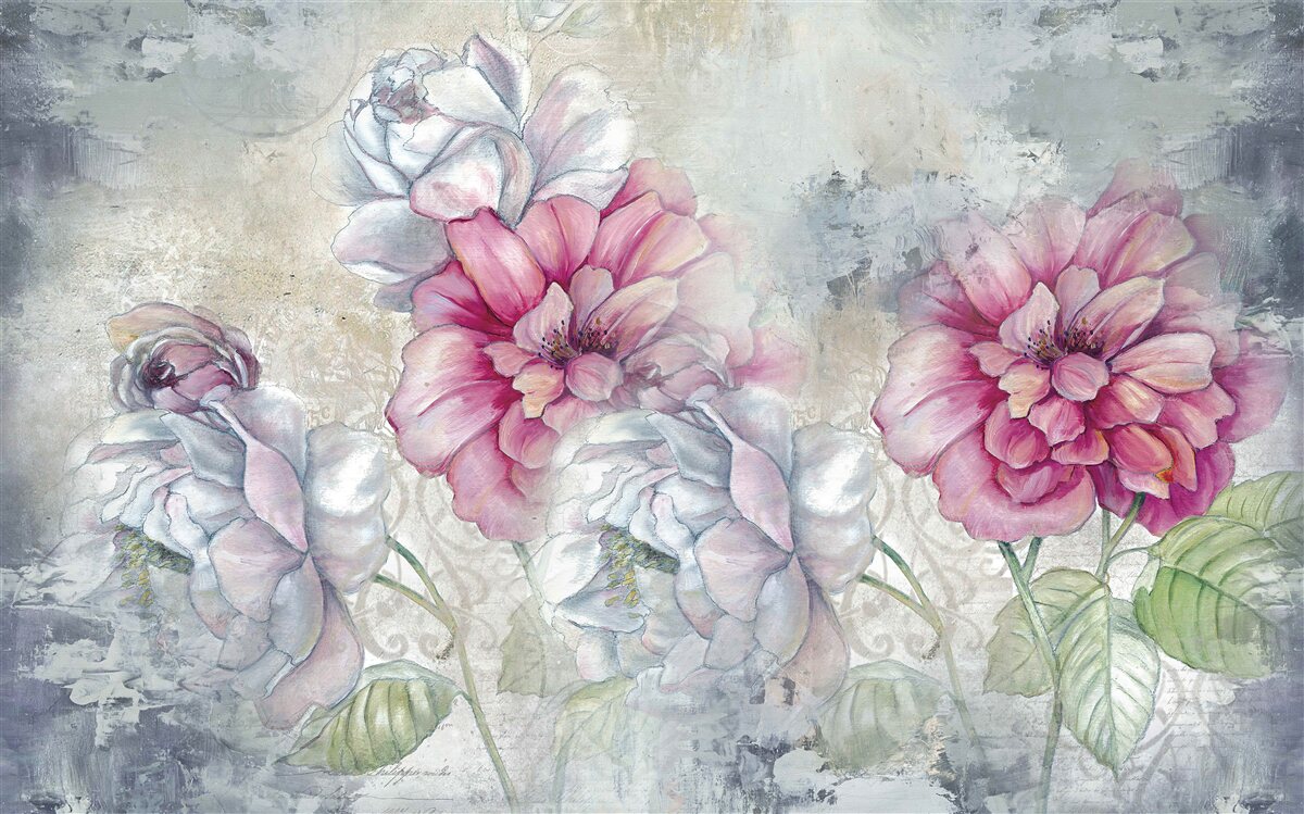 Fototapeten Vintage Blumenhintergrund