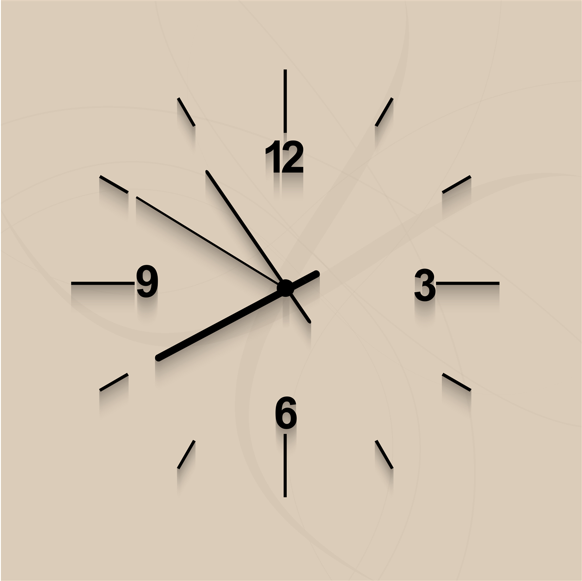 Fototapeten Wanduhr mit vier Zahlen