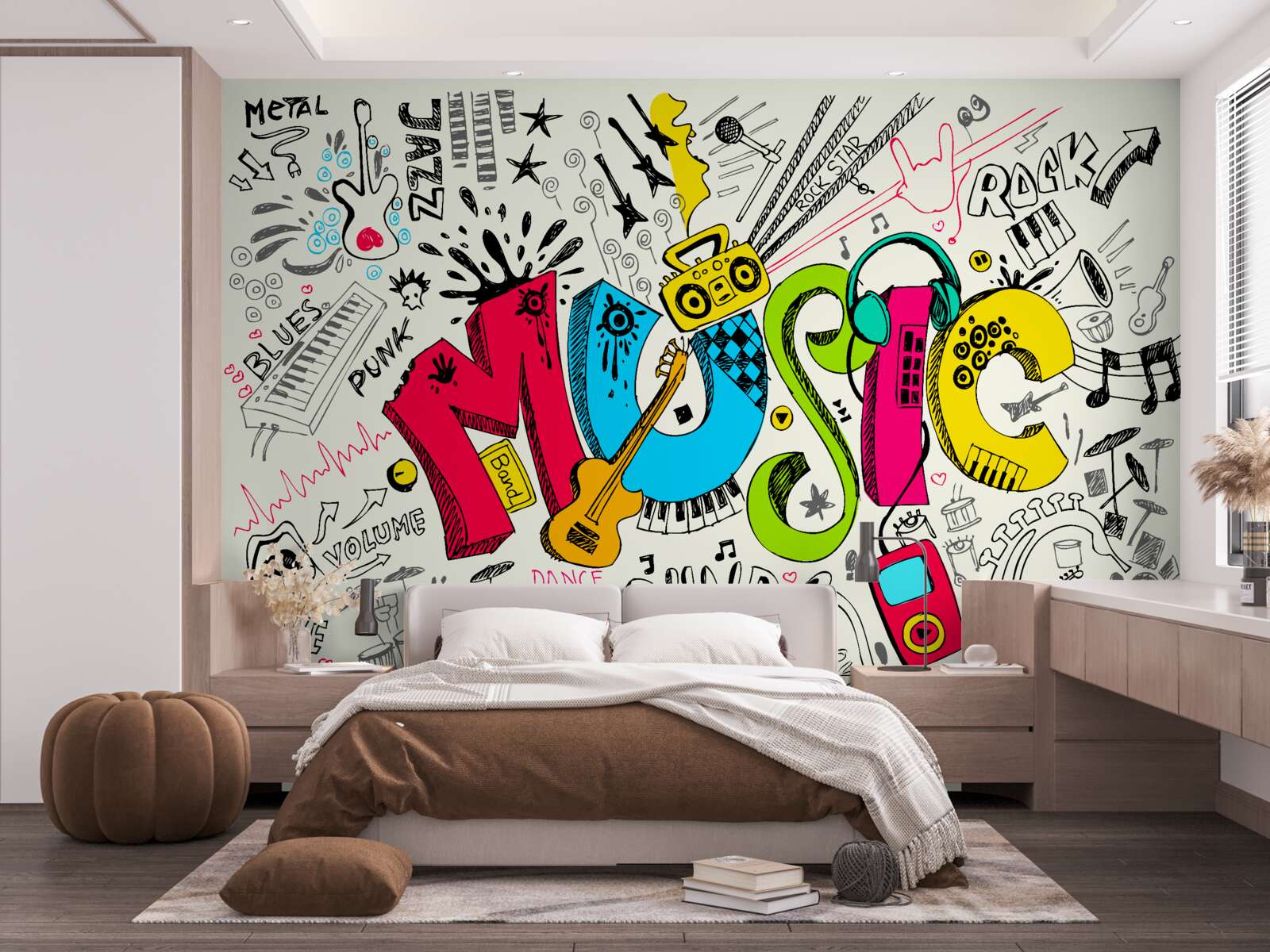 Fototapeten Graffiti in Musikstilen