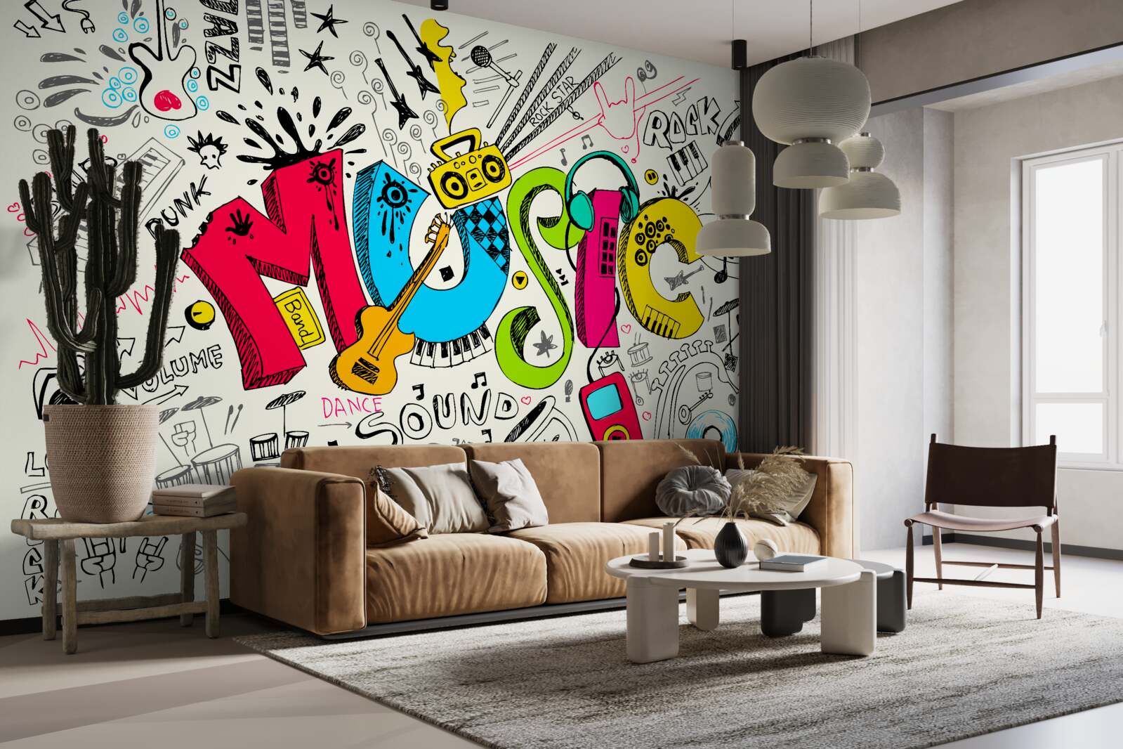 Fototapeten Graffiti in Musikstilen