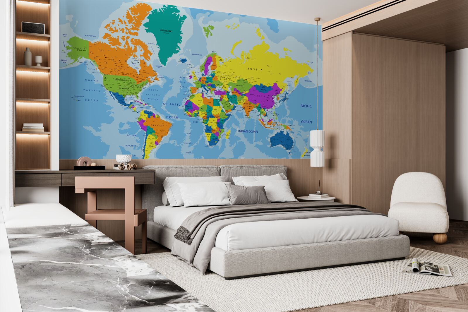 Fototapeten Globales geopolitisches Schema
