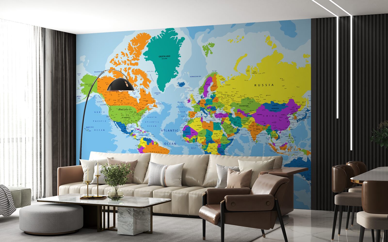 Fototapeten Globales geopolitisches Schema