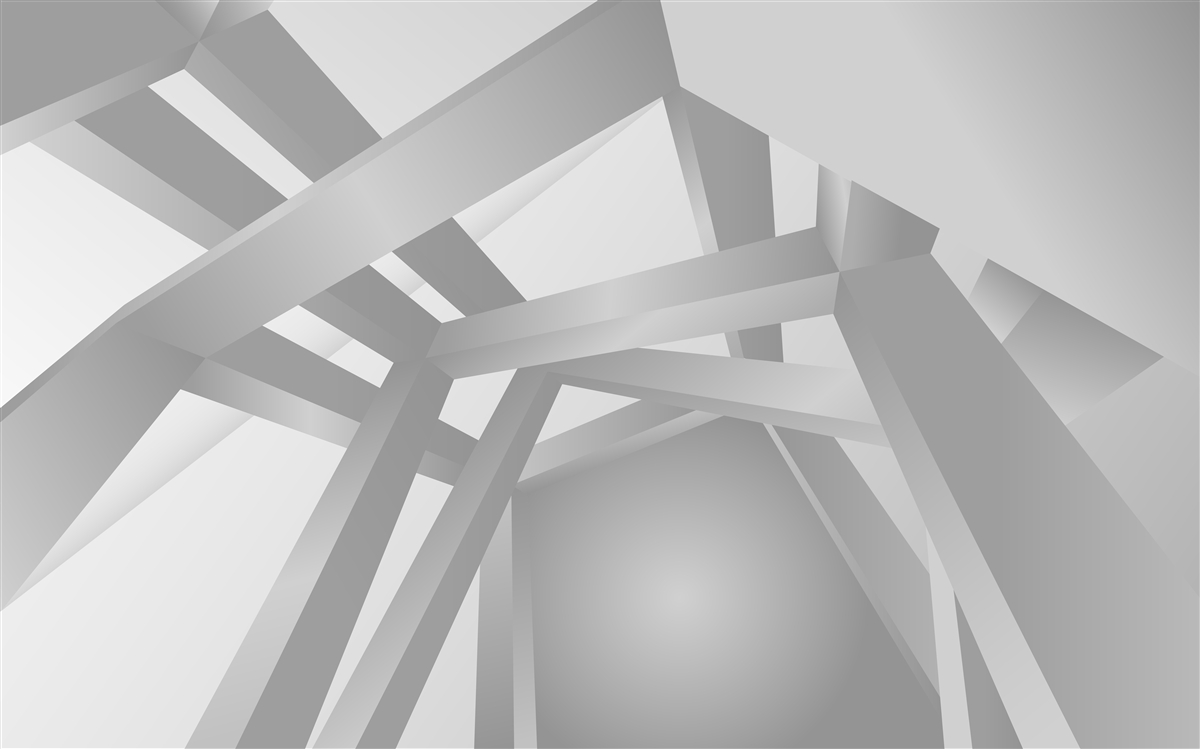 Fototapeten Korridor mit einem hellen geometrischen Muster