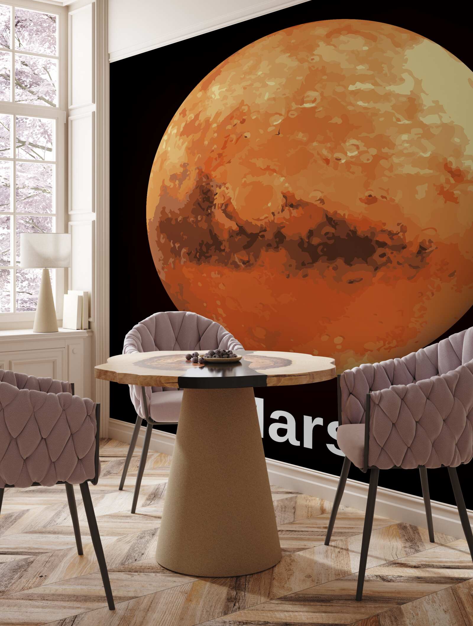 Fototapeten Ein genauerer Blick auf den Planeten Mars