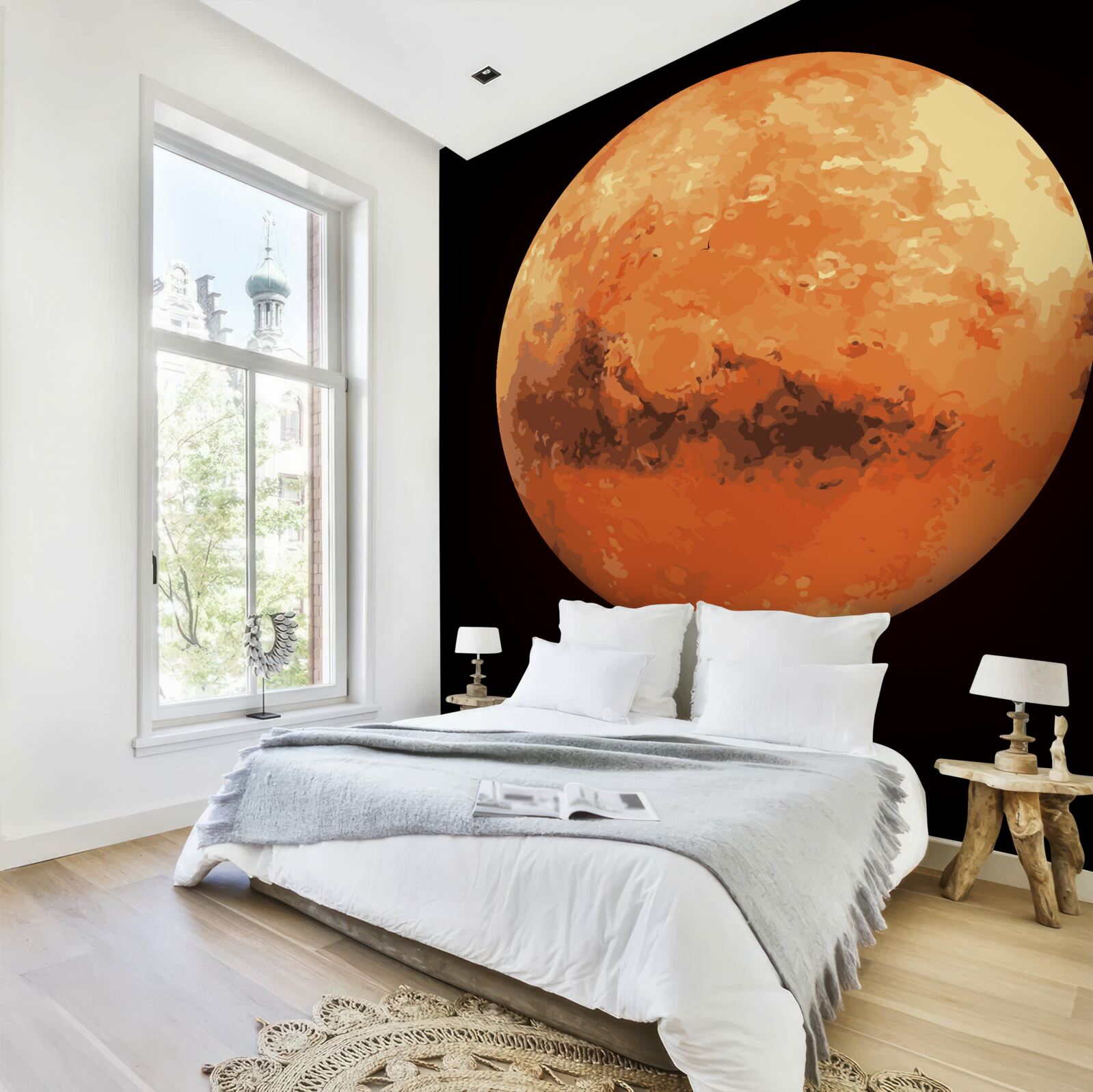 Fototapeten Ein genauerer Blick auf den Planeten Mars