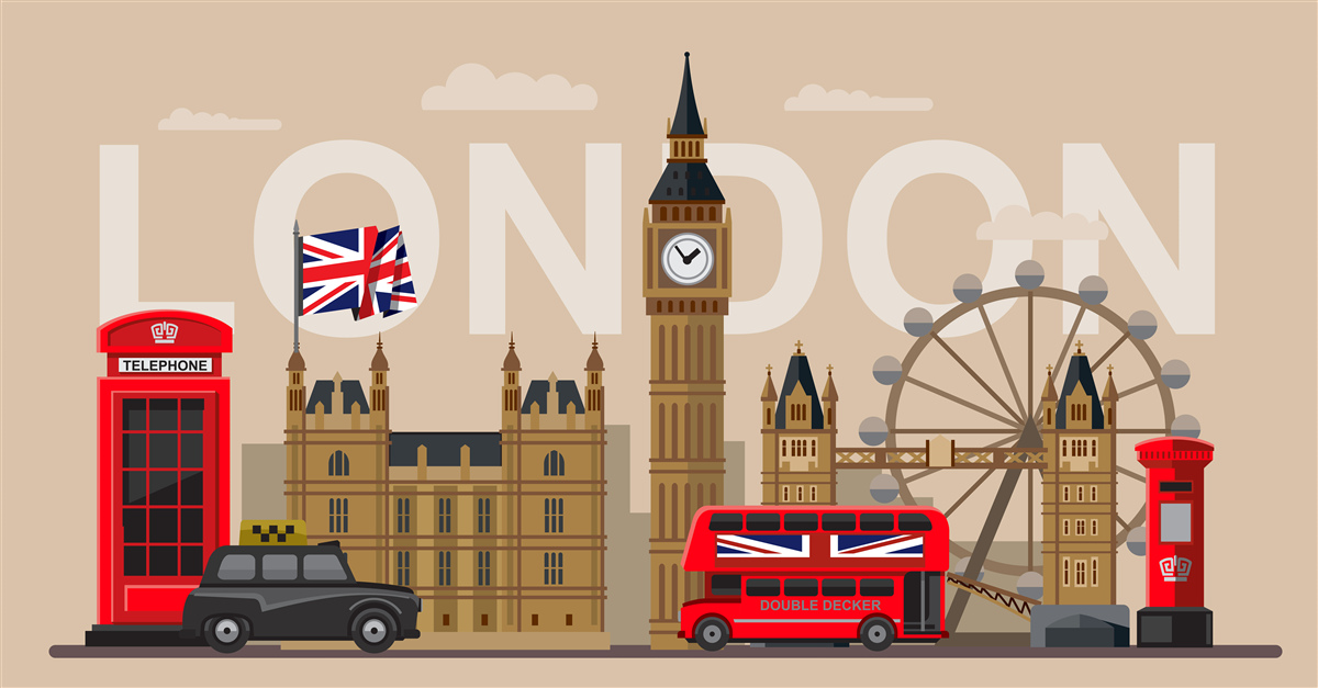Fototapeten Londons Hauptabzeichen, Großbritannien