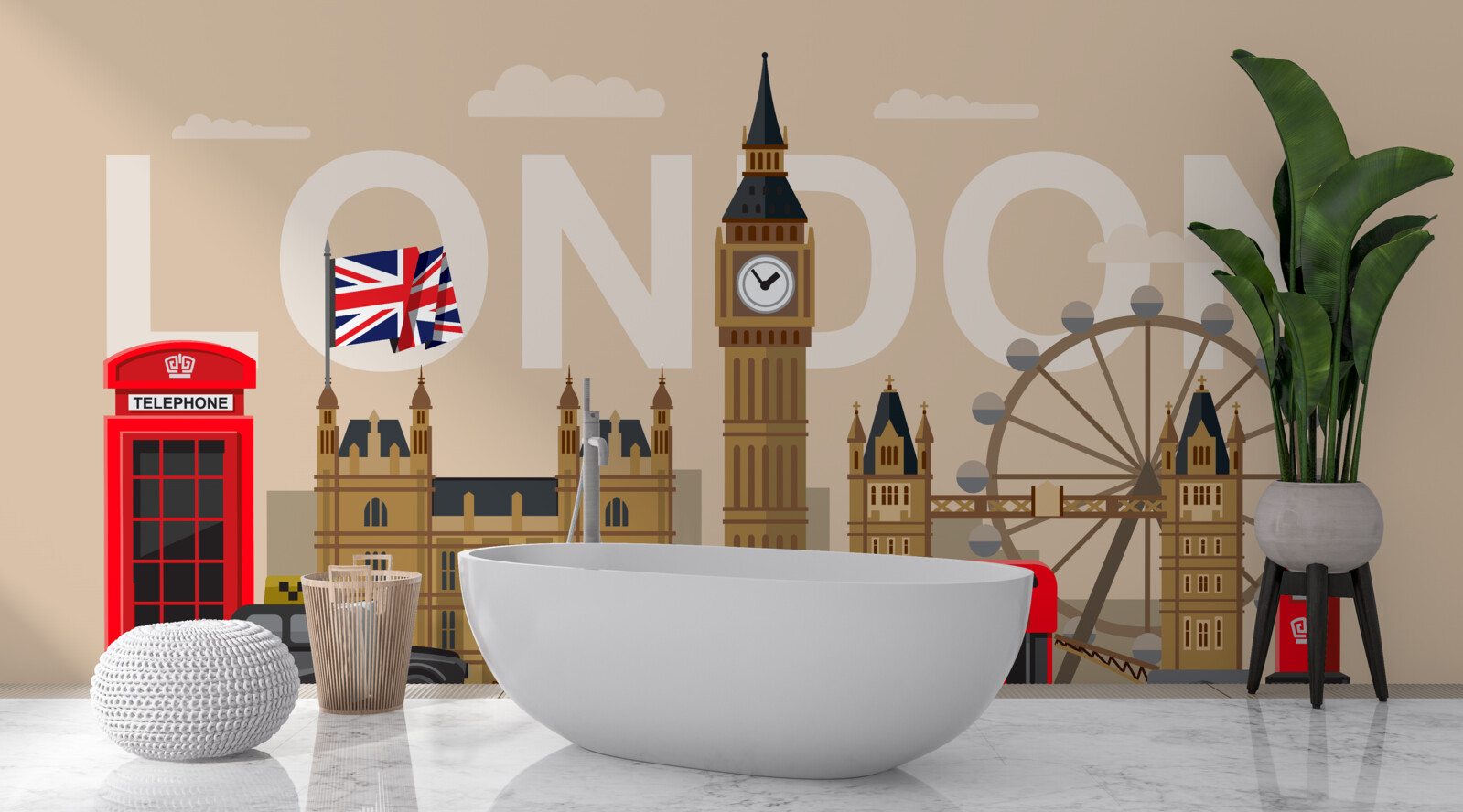 Fototapeten Londons Hauptabzeichen, Großbritannien