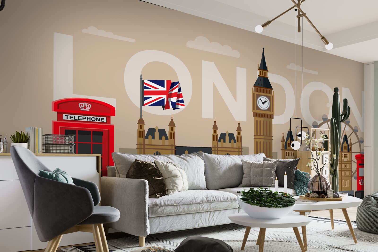 Fototapeten Londons Hauptabzeichen, Großbritannien