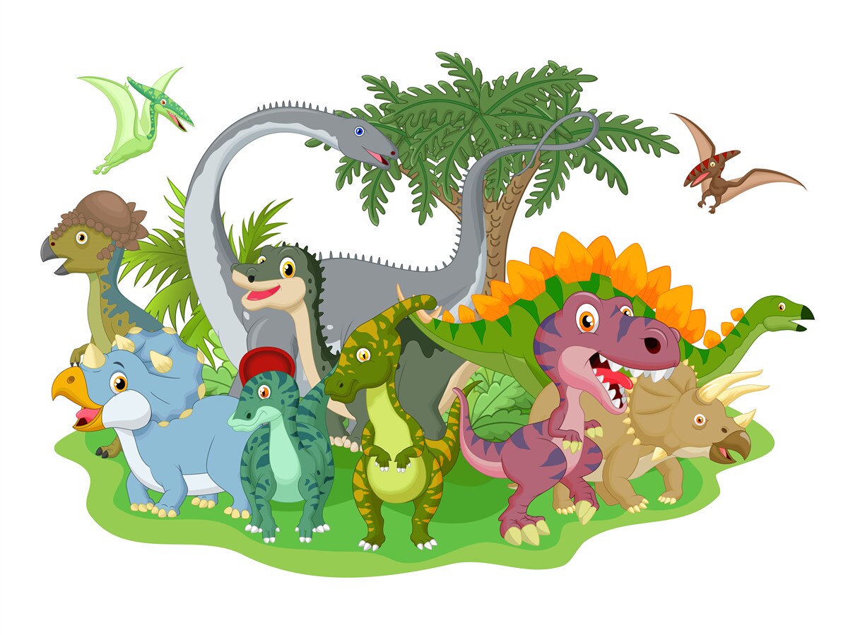 Fototapeten Dinosaurier mit Lächeln