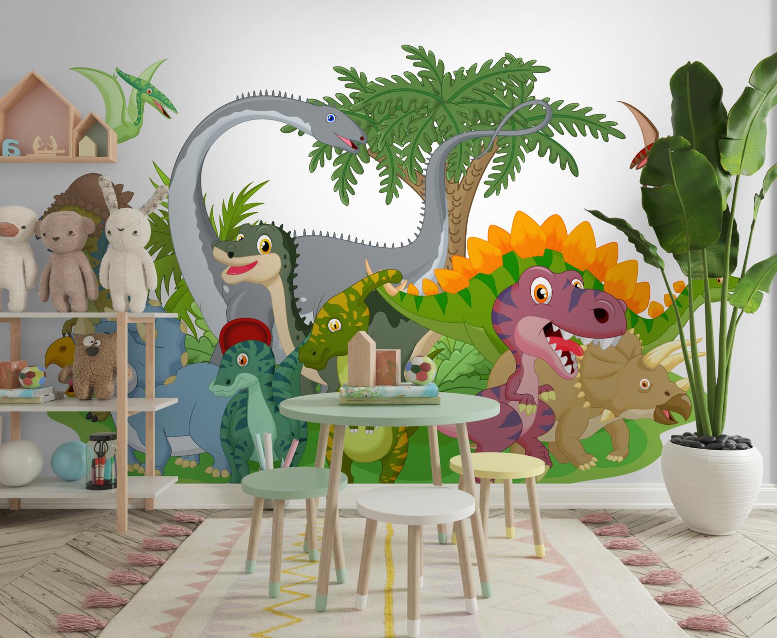 Fototapeten Dinosaurier mit Lächeln