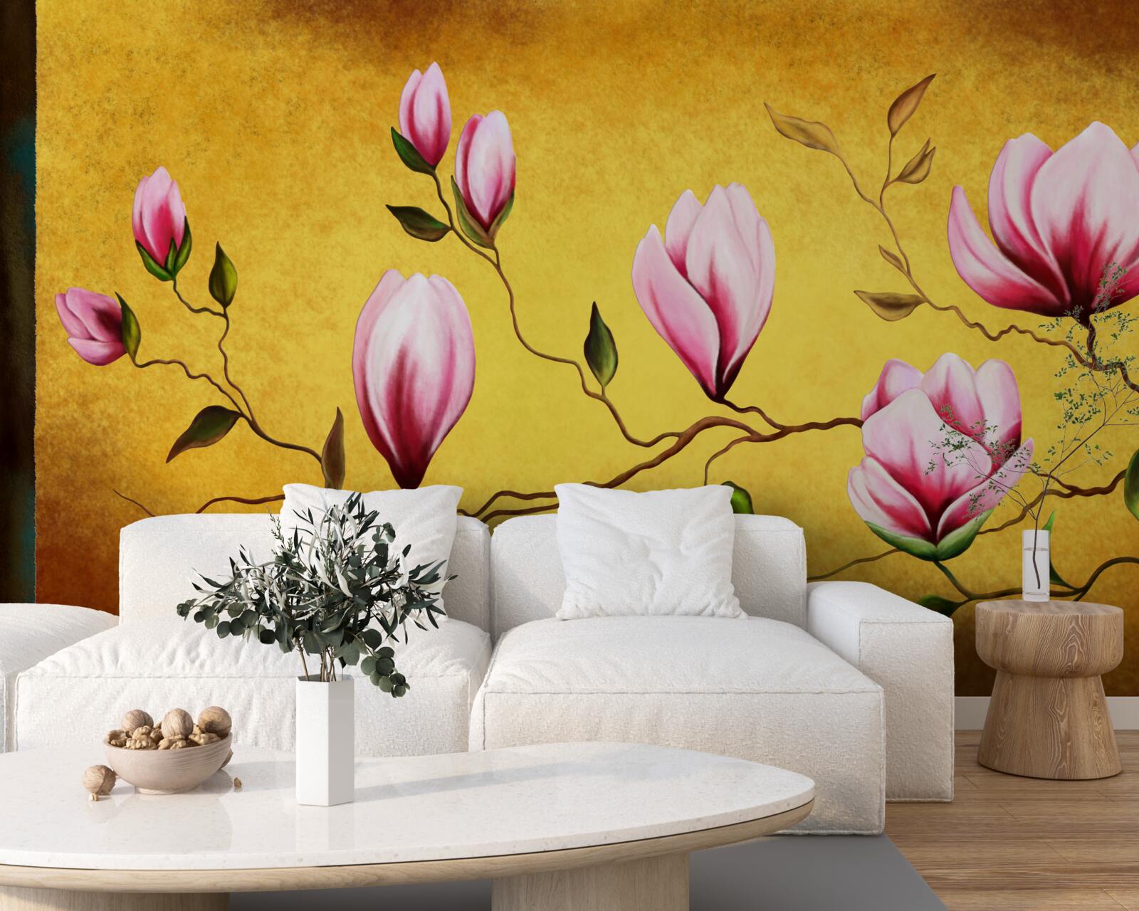 Fototapeten Rosa Magnolien aus Japan
