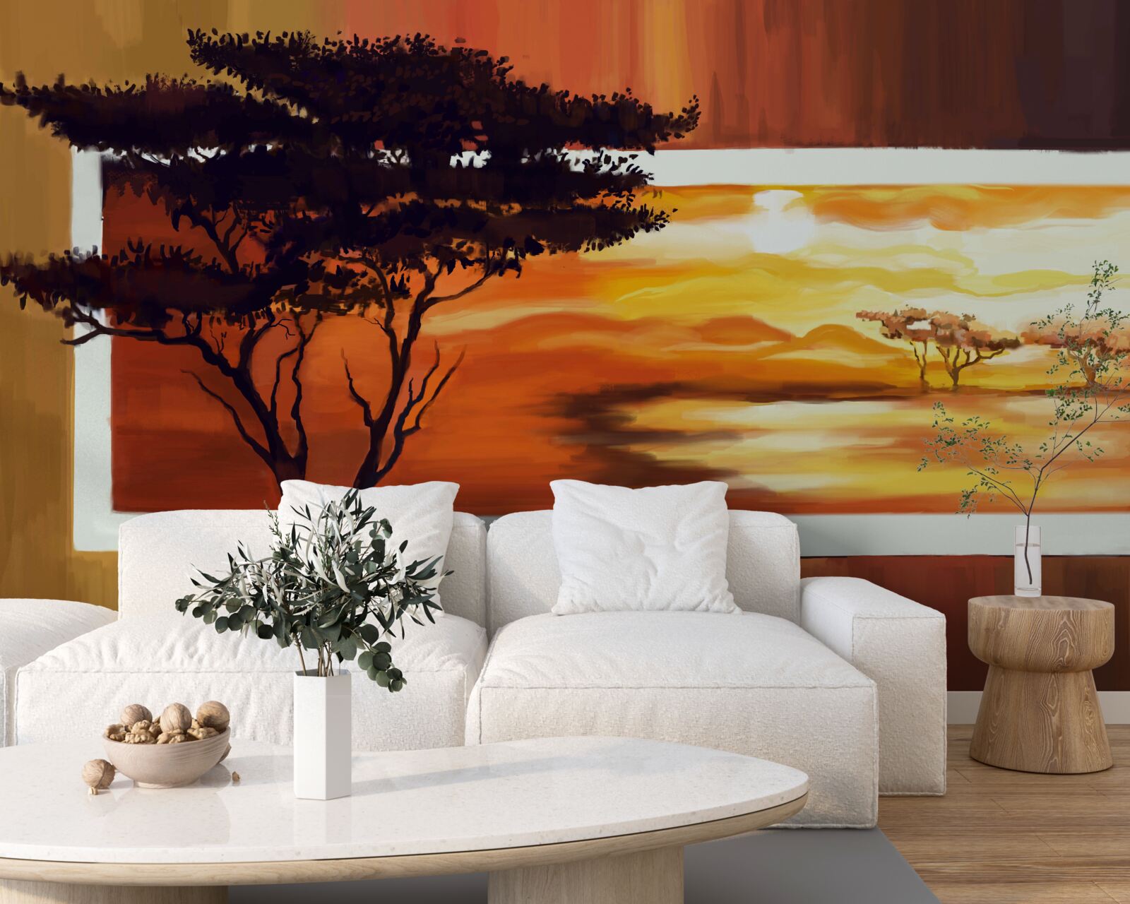 Fototapeten See bei Sonnenuntergang von Bonsai