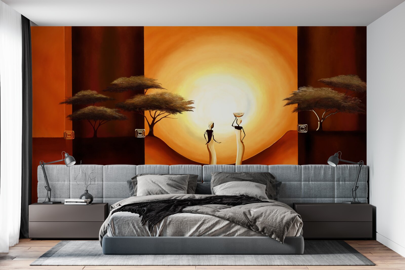 Fototapeten Sonnenuntergang in Afrika