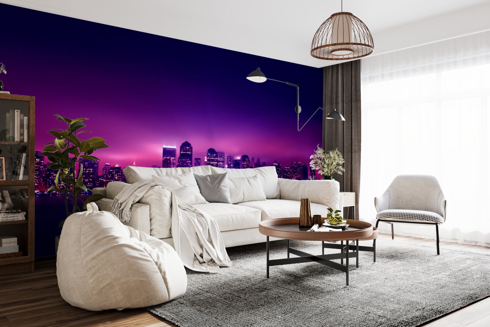 Fototapeten Lilac Pracht über die Großstadt