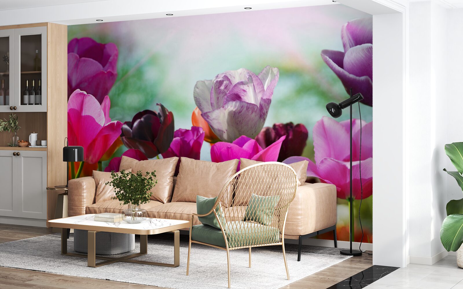 Fototapeten Tulpen in verschiedenen Farben