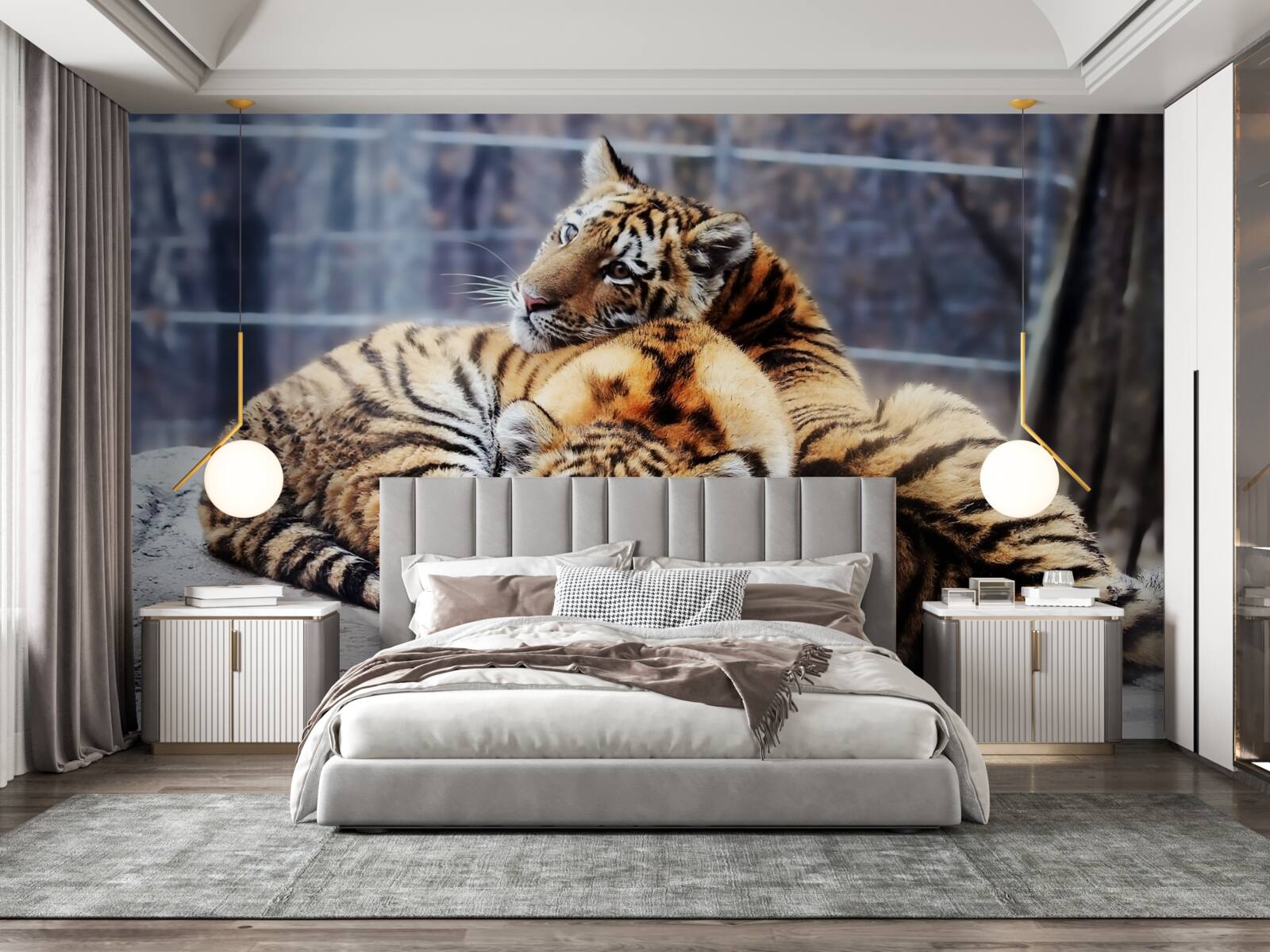 Fototapeten Schlafende Tiger haben Schönheit