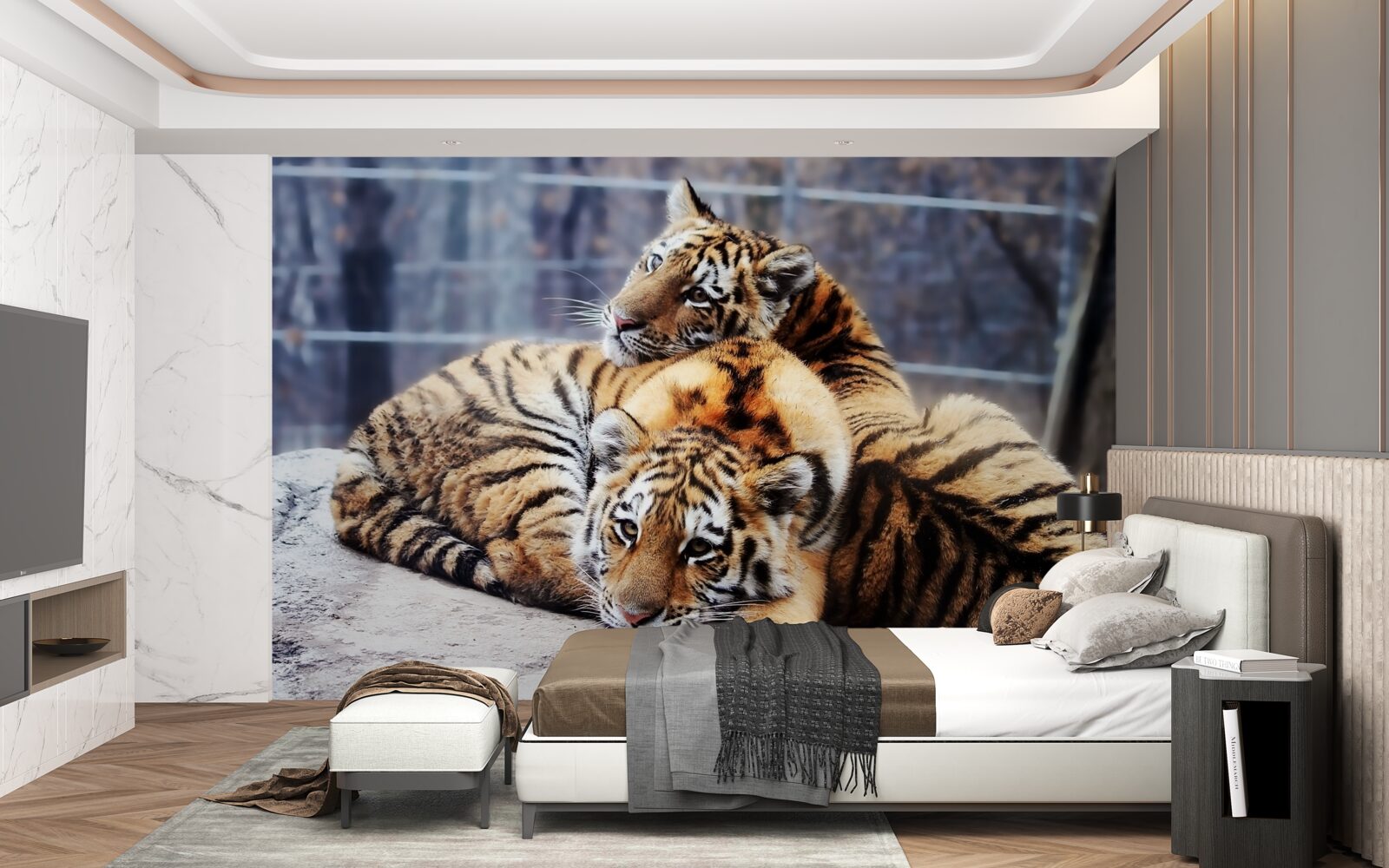Fototapeten Schlafende Tiger haben Schönheit