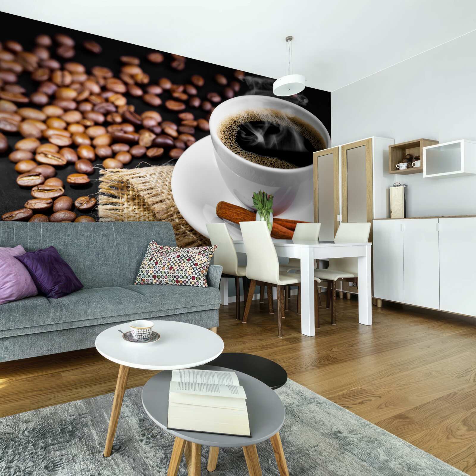 Fototapeten Kaffeetasse mit Zimtzweigen