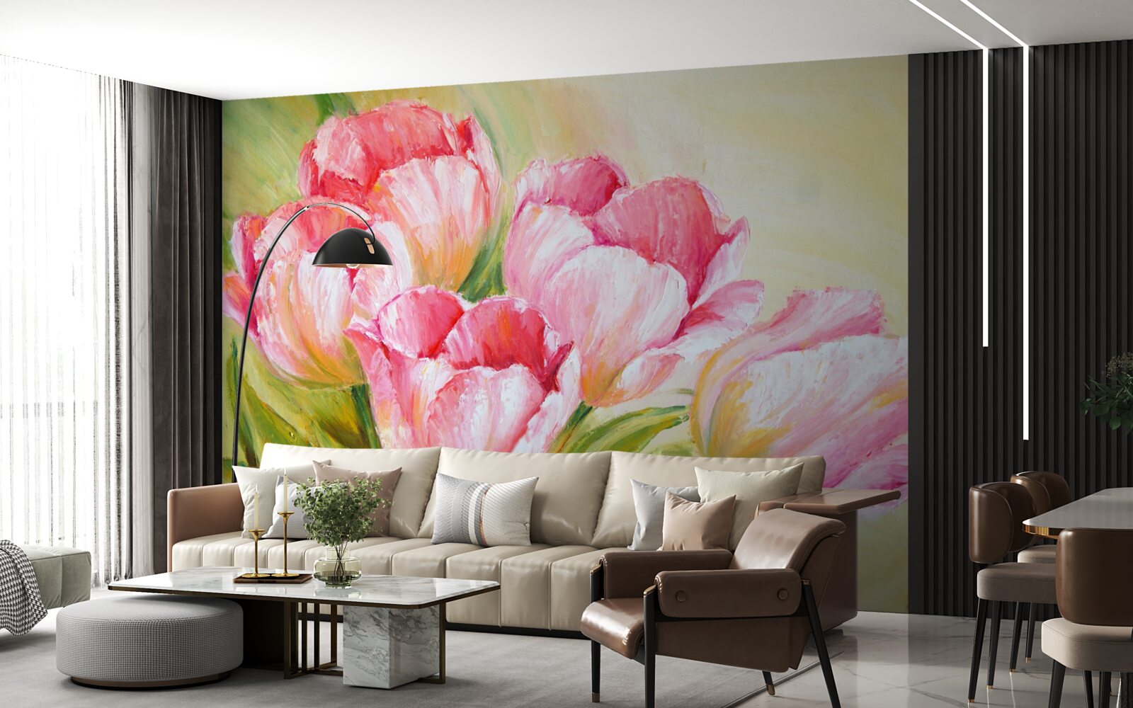 Fototapeten Tulpen in Pink präsentiert